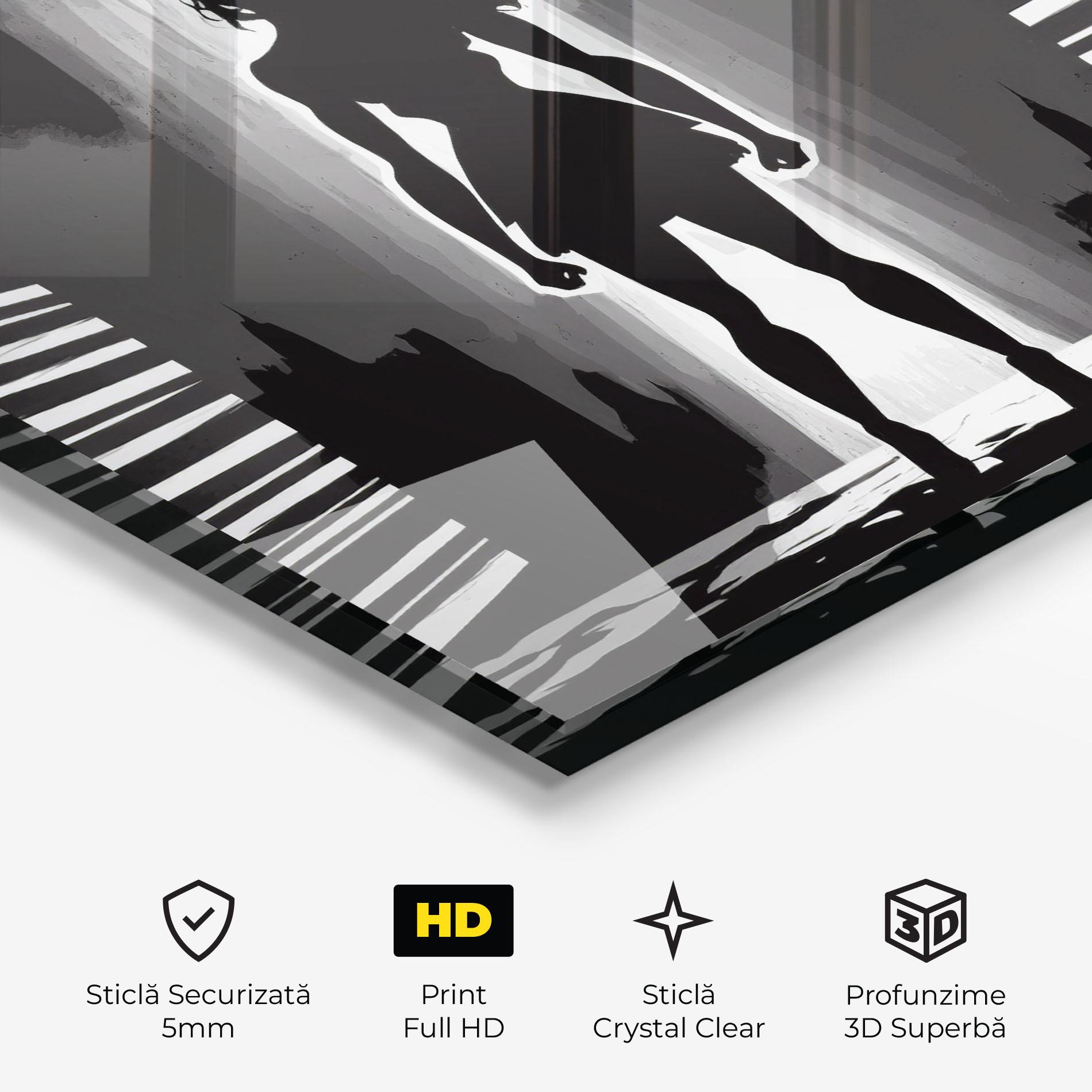 Tablou Sticla Dark Girl Power mockup 3