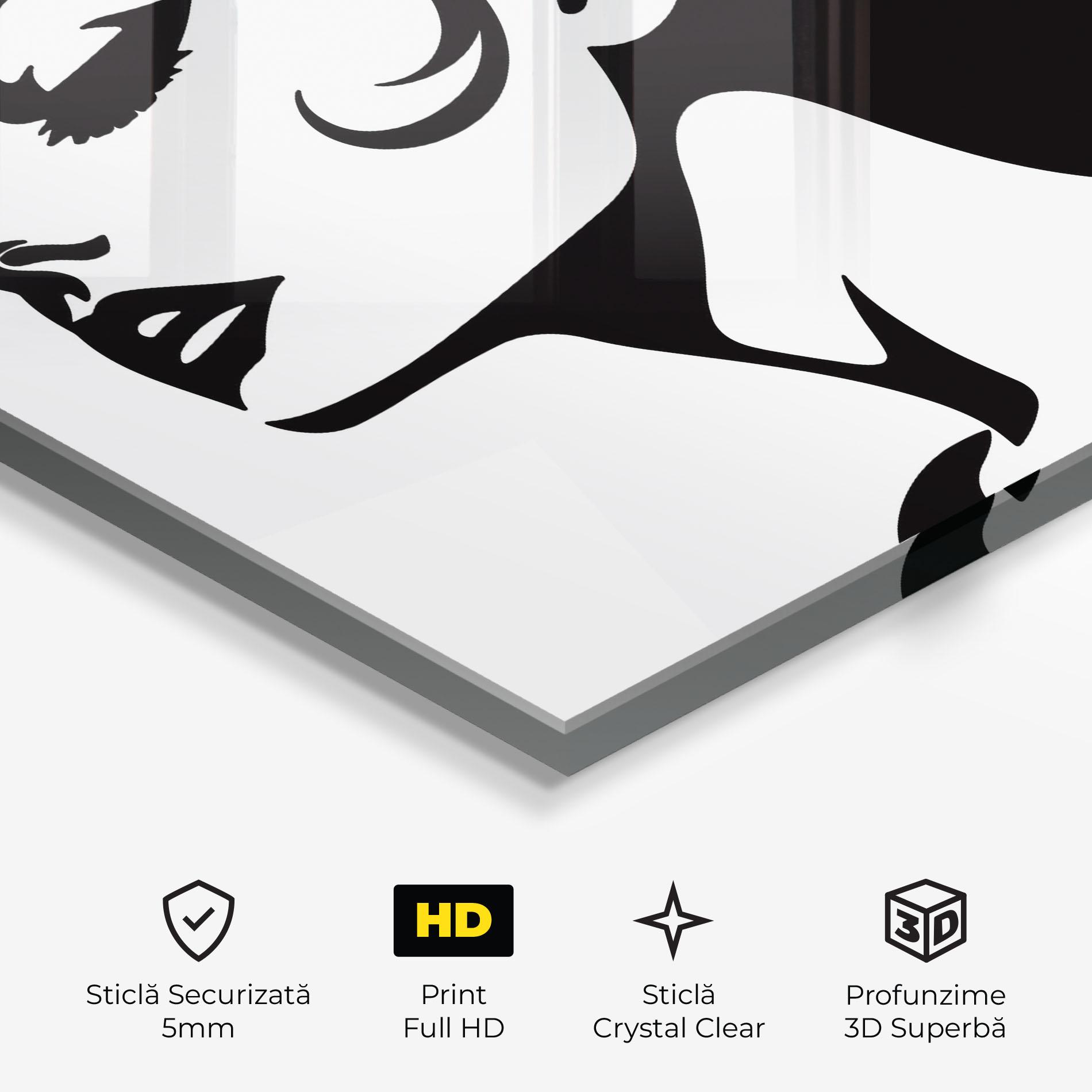 Tablou Sticla Eyeliner Shilouette mockup 3