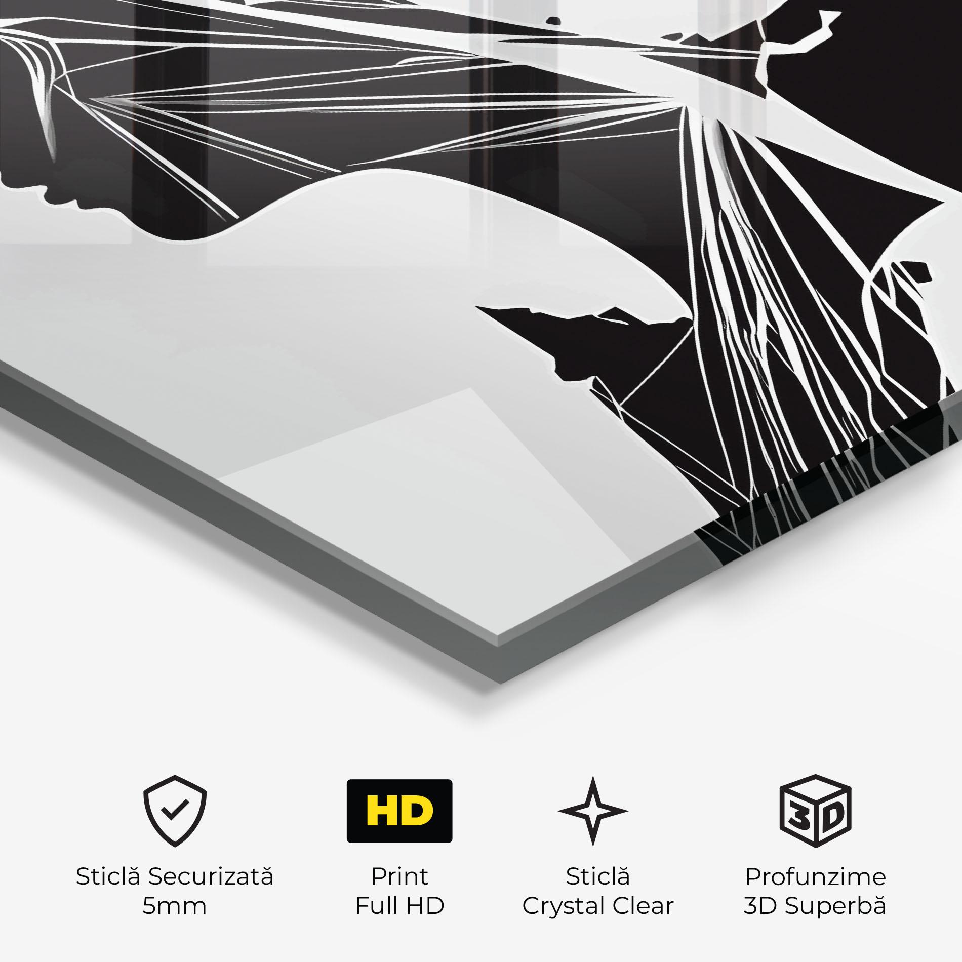 Tablou Sticla Girl Shilouette Art mockup 3