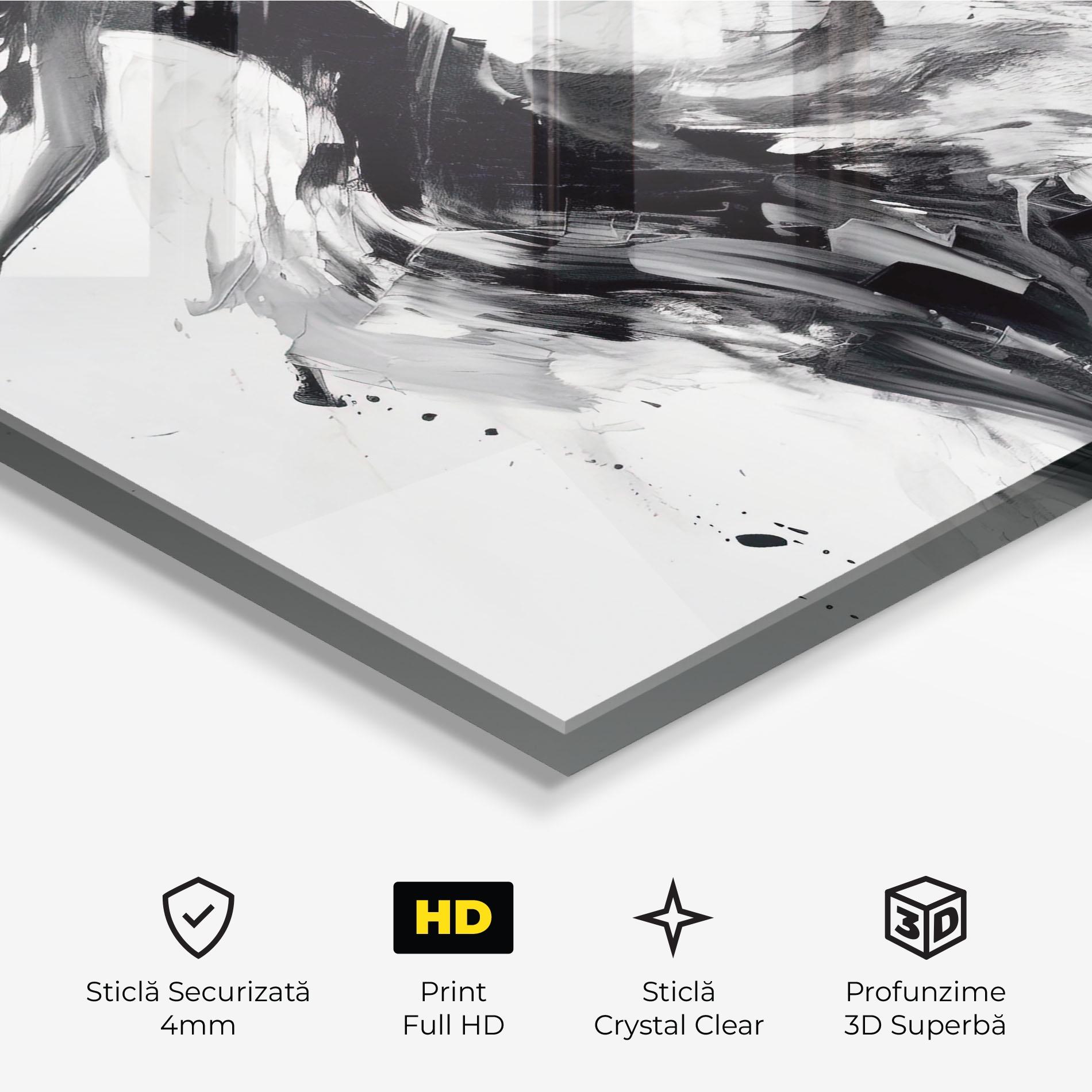 Tablou Sticla Black Ink Woman mockup 3