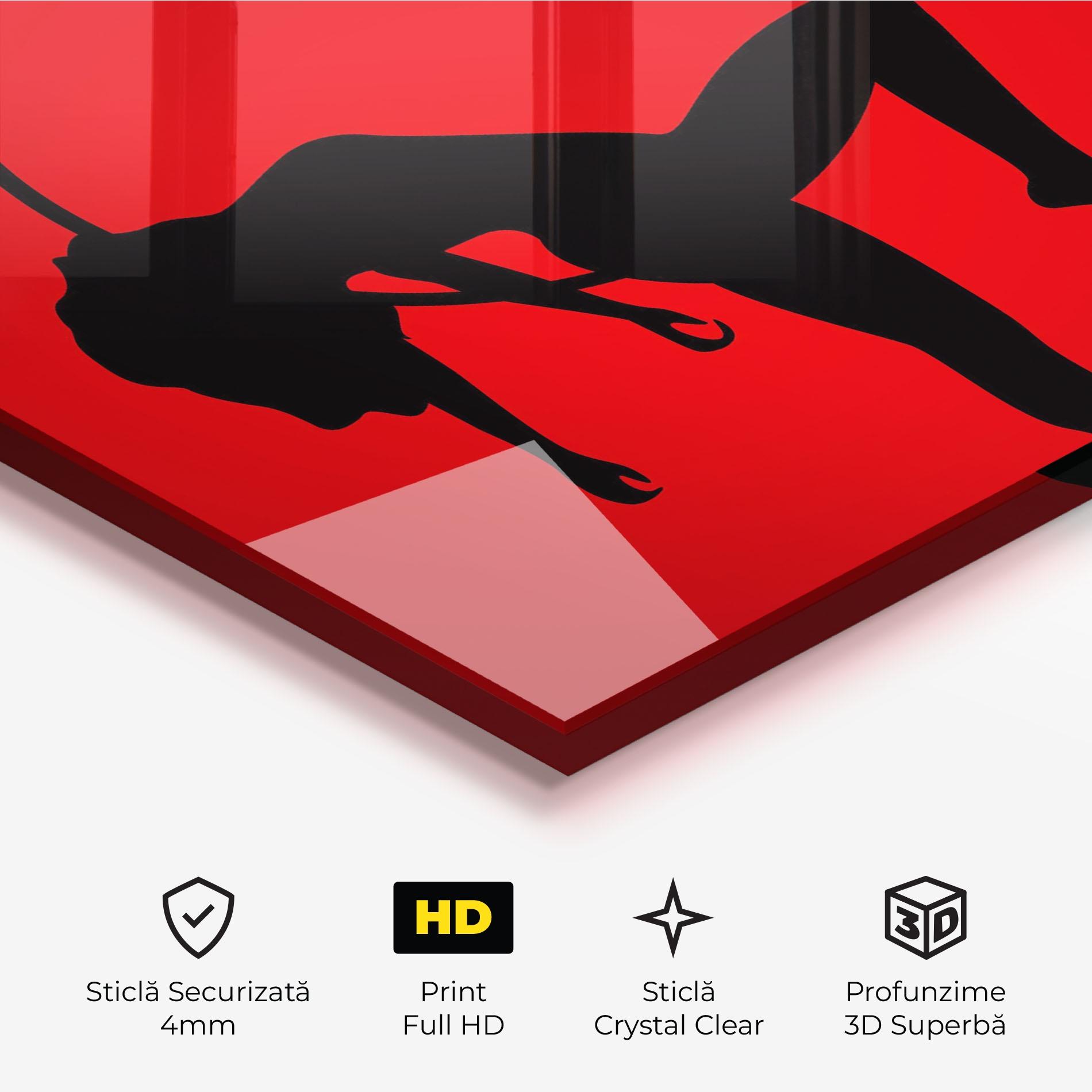 Tablou Sticla Dancer Shilouette mockup 3