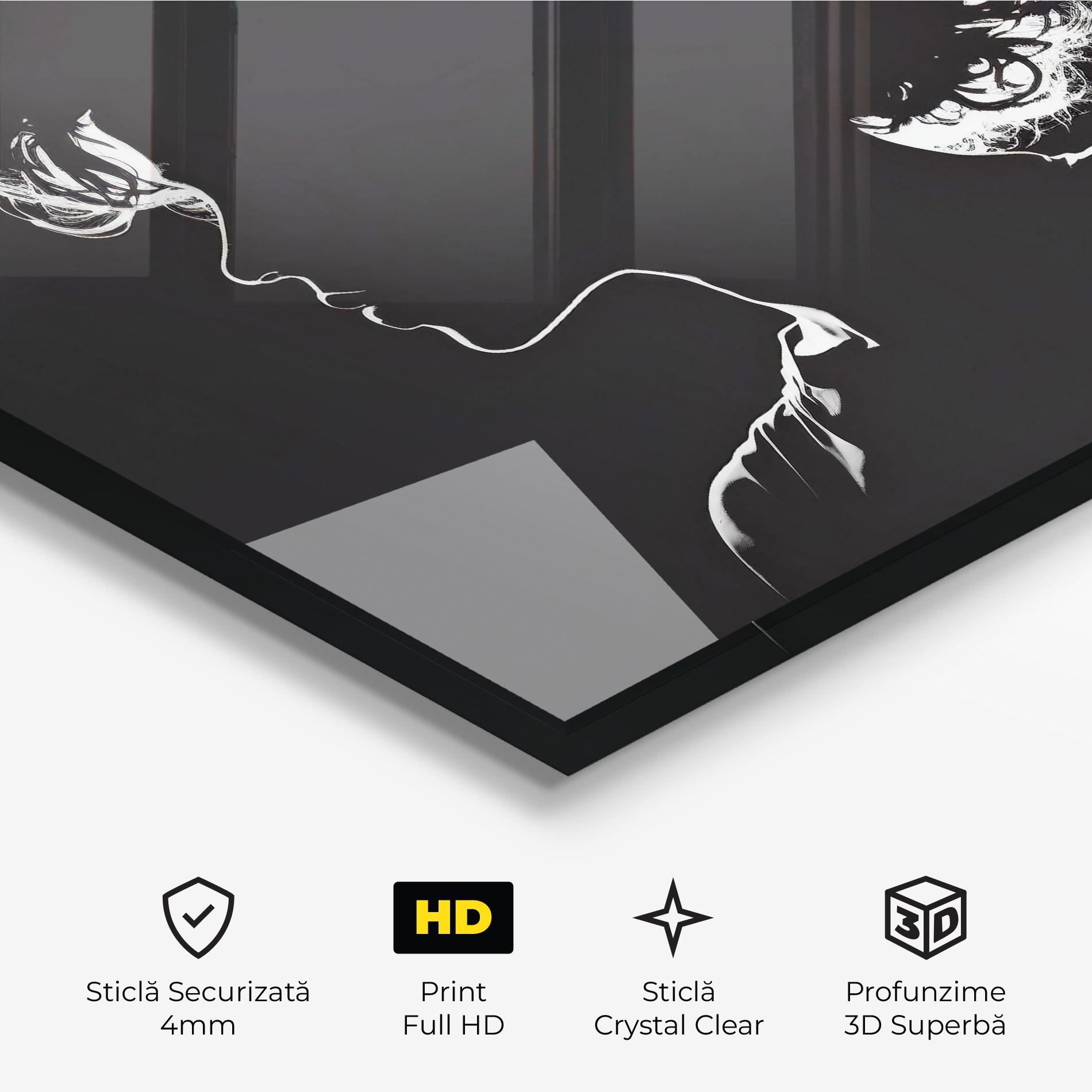 Tablou Sticla Digital Silhouette mockup 3