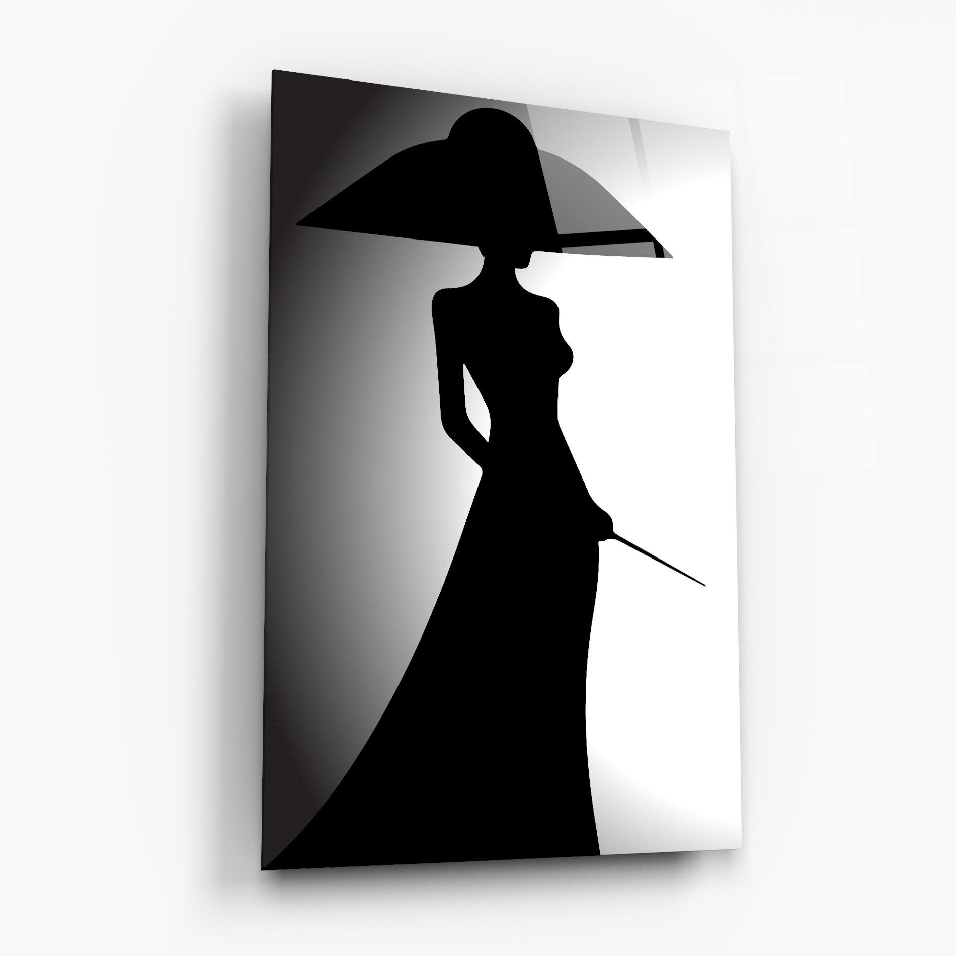 Tablou Sticla Big Hat Lady mockup 6