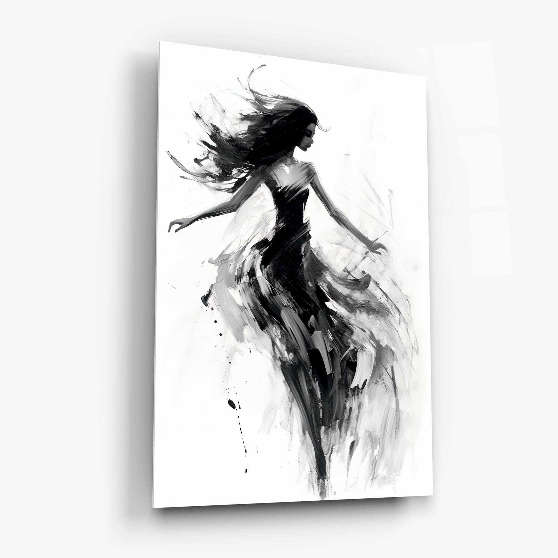Tablou Sticla Black Ink Woman mockup 6
