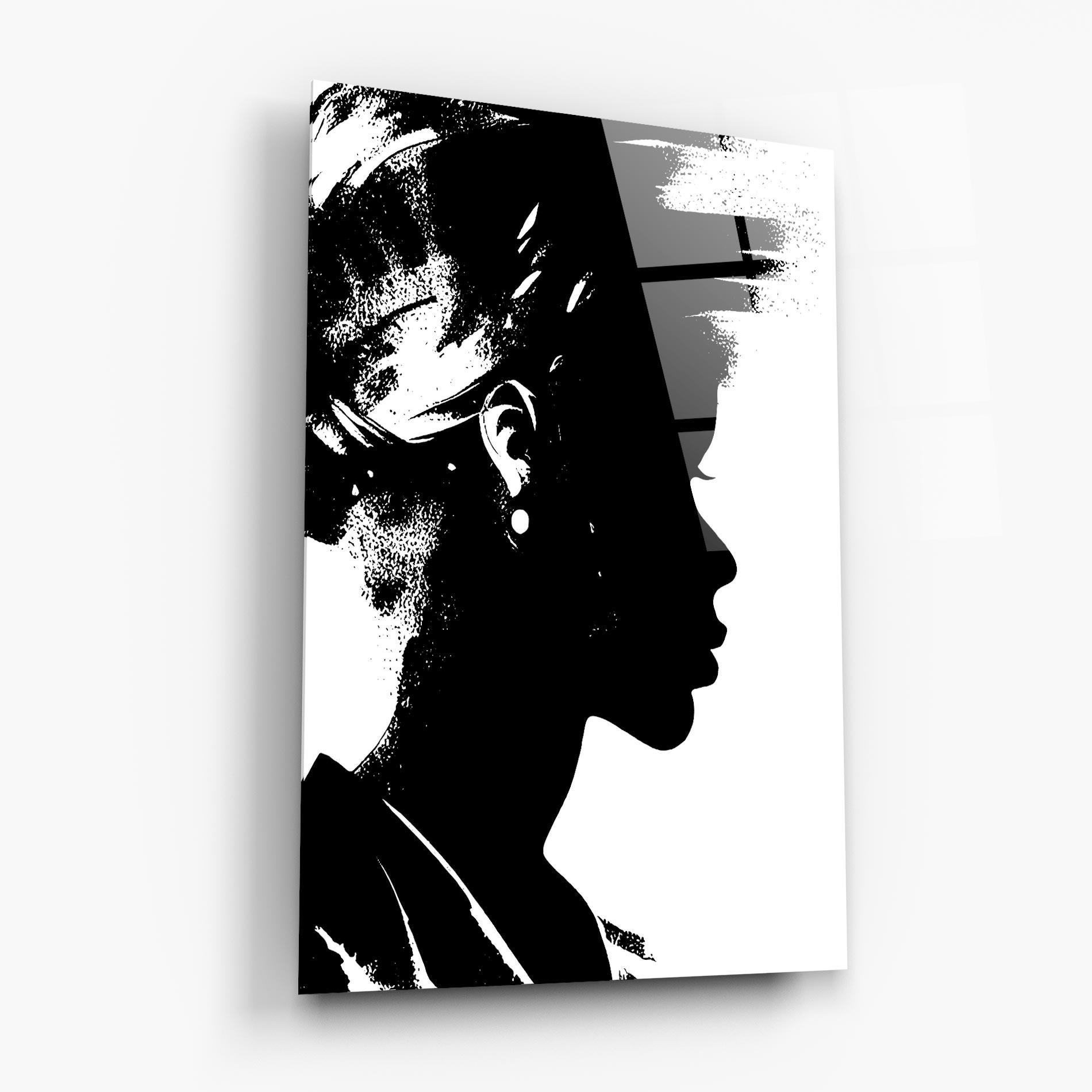 Tablou Sticla Black Silhouette mockup 6