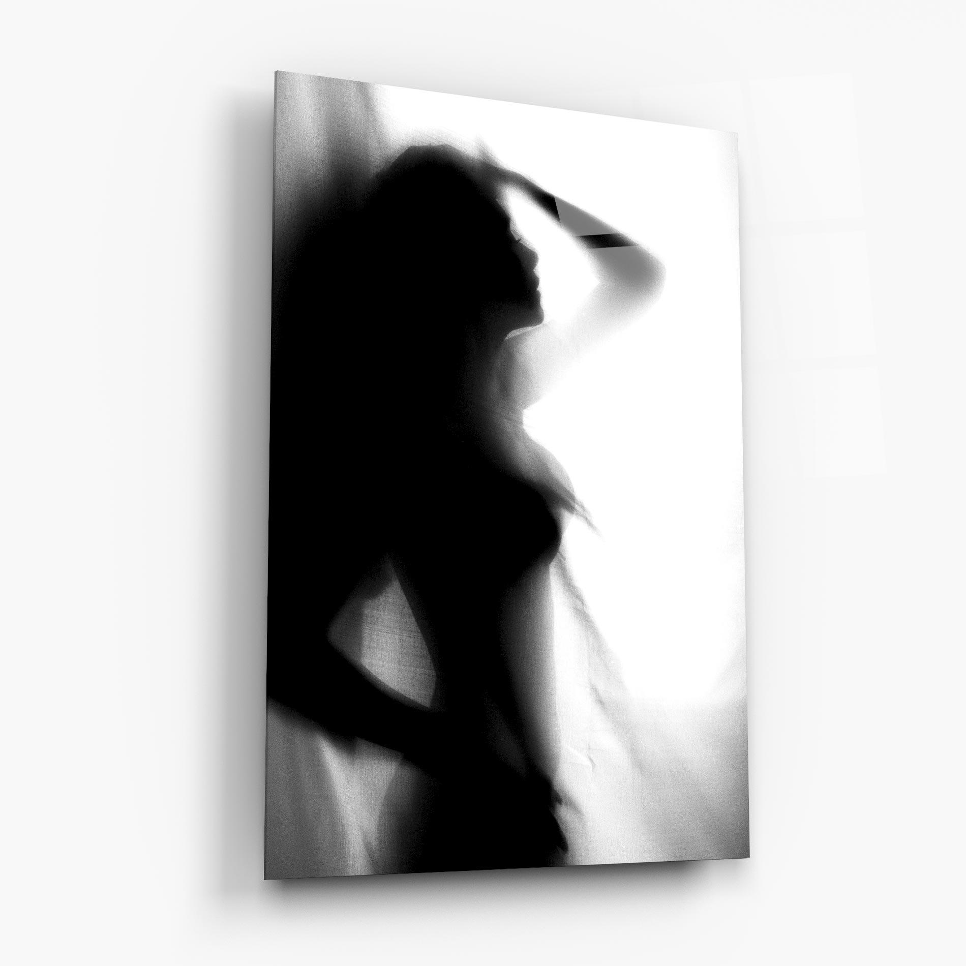 Tablou Sticla Blurred Girl mockup 6