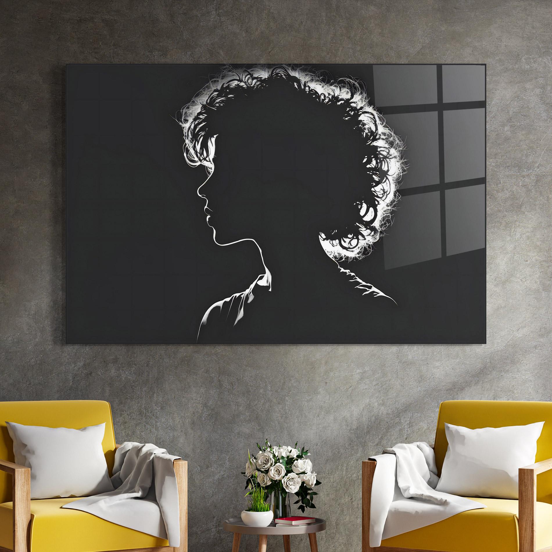 Tablou Sticla Digital Silhouette mockup 4