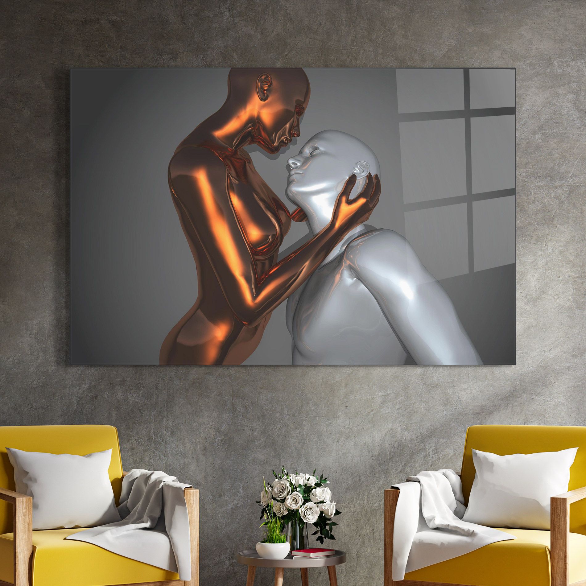 Gold Silver Couple mockup 4