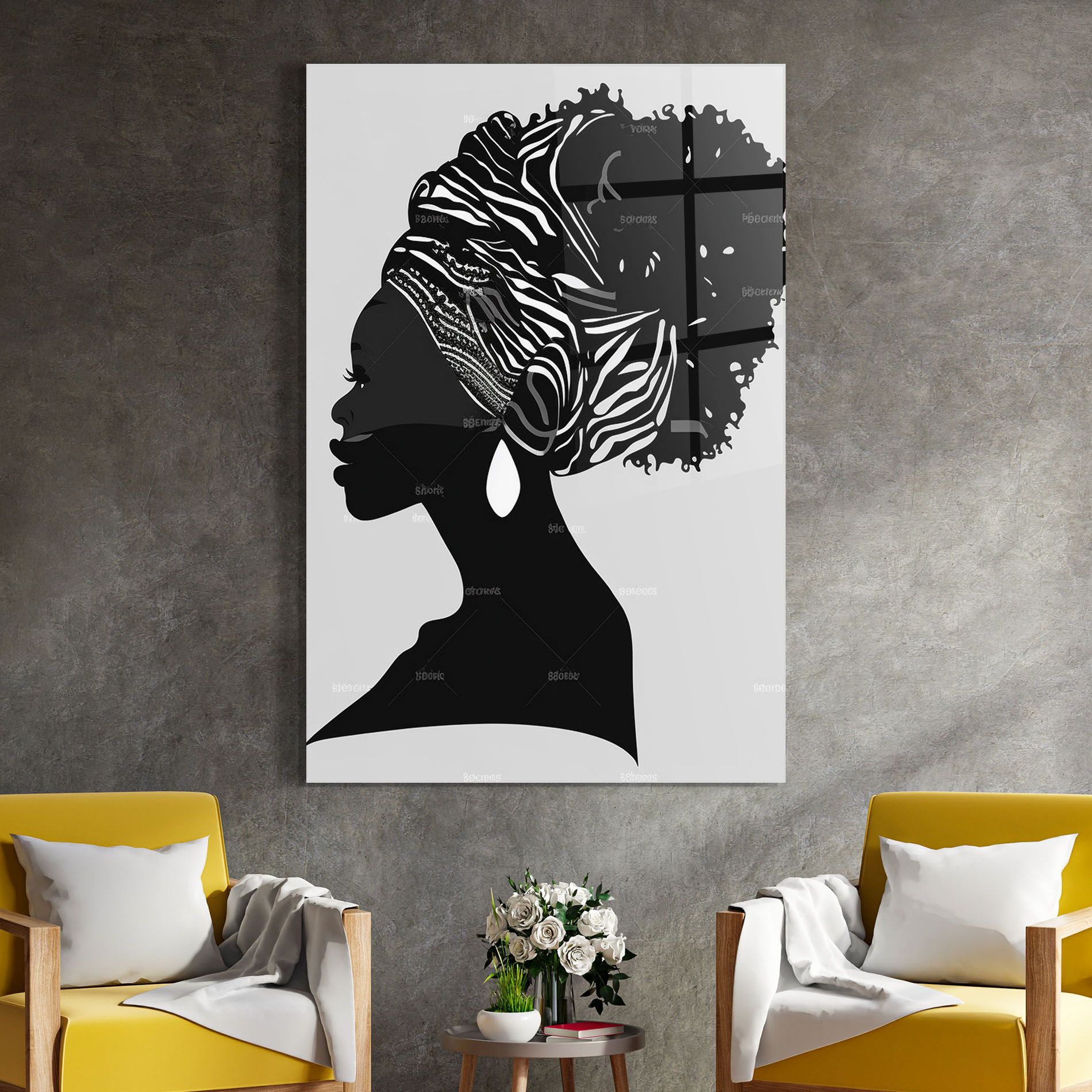 Black Woman Silhouette mockup 4