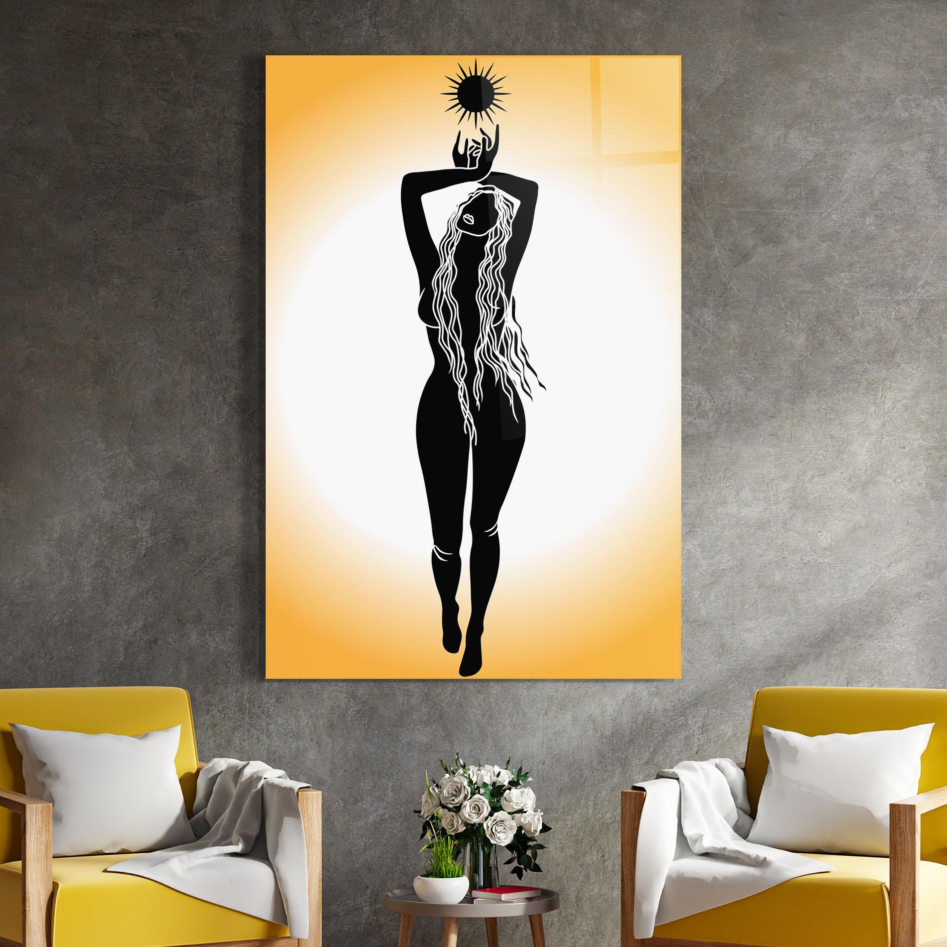 Tablou Sticla Mistic Woman mockup 4