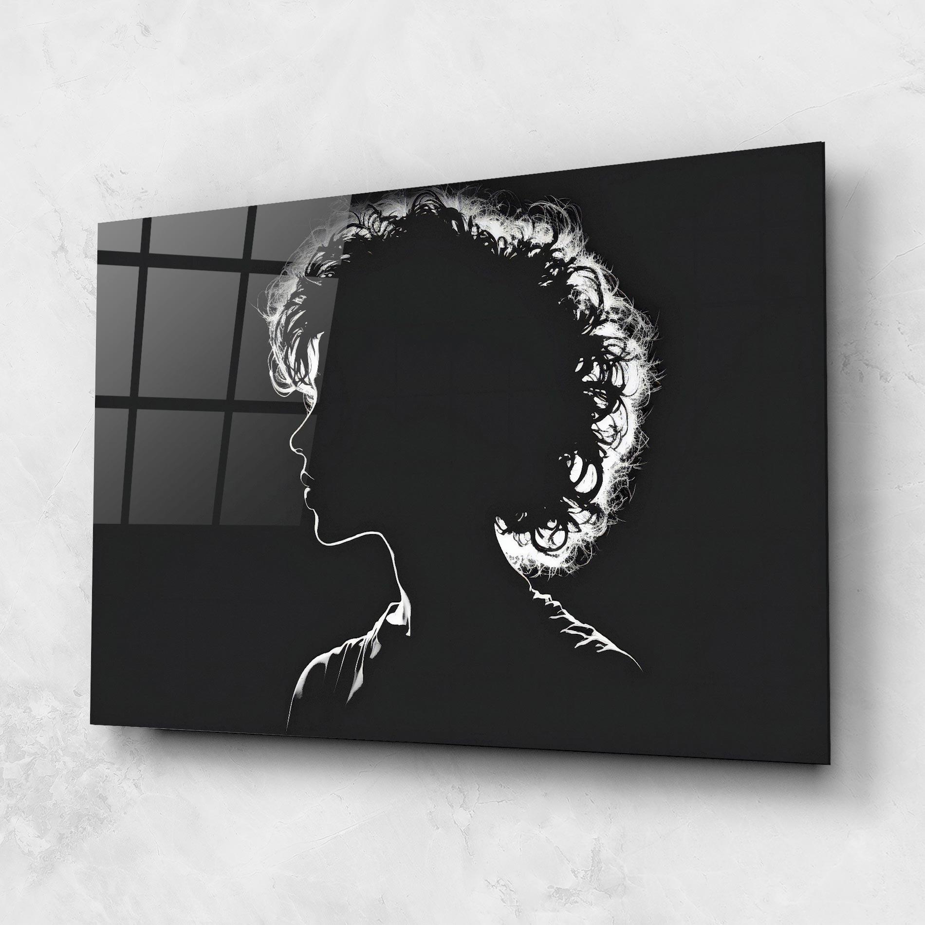 Tablou Sticla Digital Silhouette mockup 1