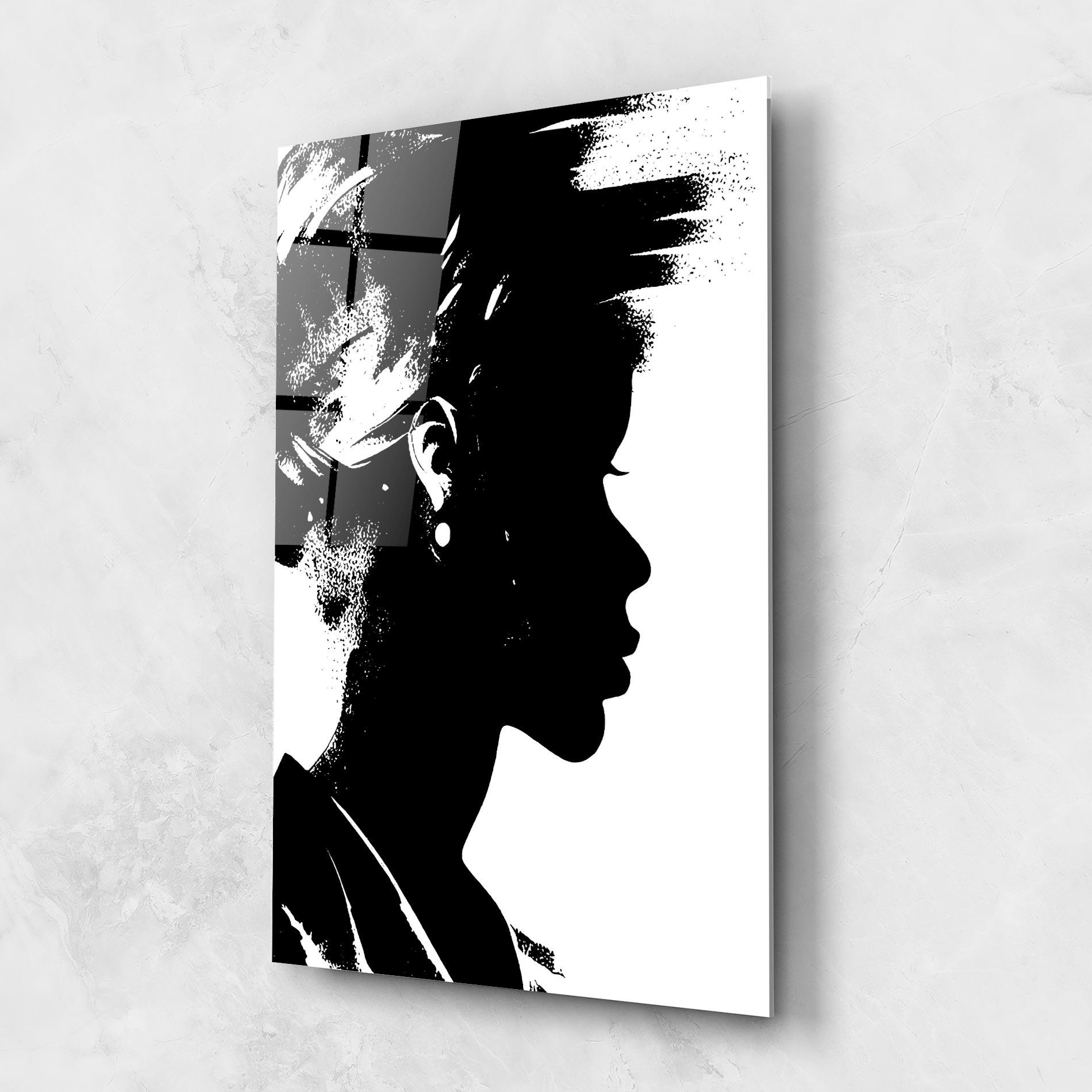 Tablou Sticla Black Silhouette mockup 1