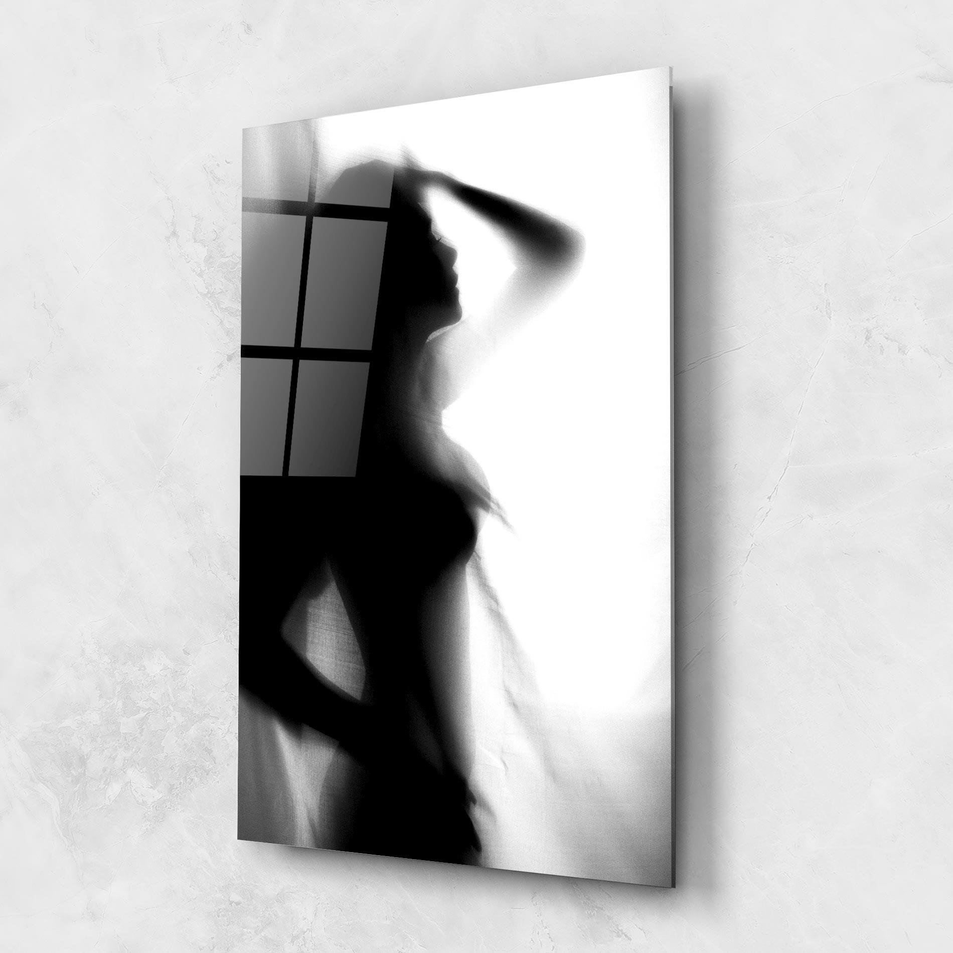 Tablou Sticla Blurred Girl mockup 1