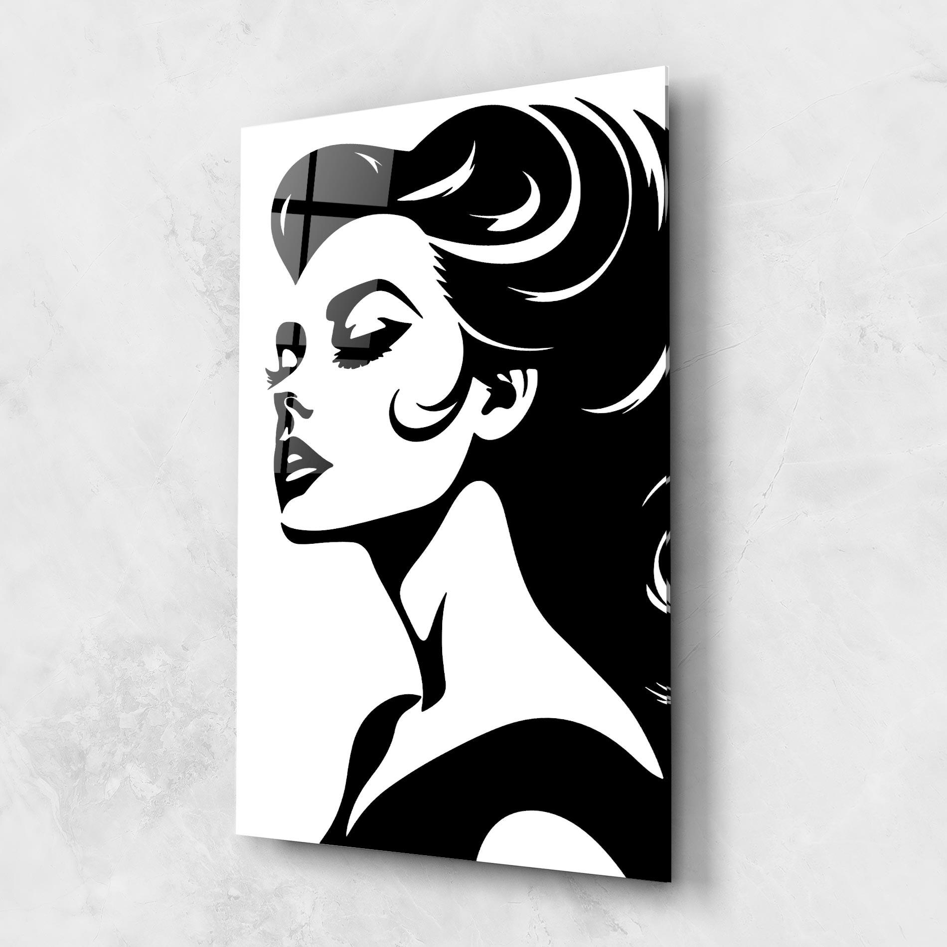 Tablou Sticla Eyeliner Shilouette mockup 1