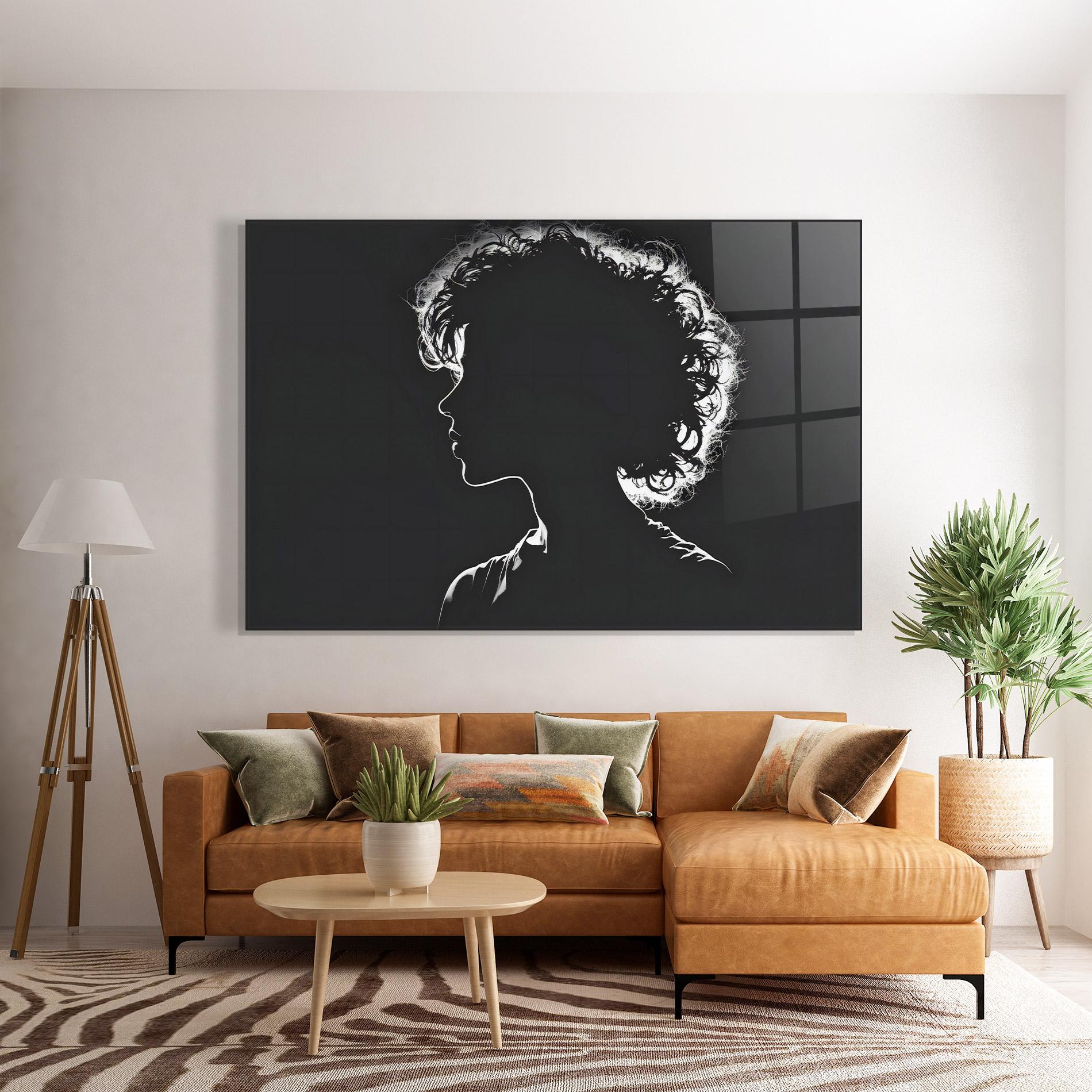 Tablou Sticla Digital Silhouette mockup 7