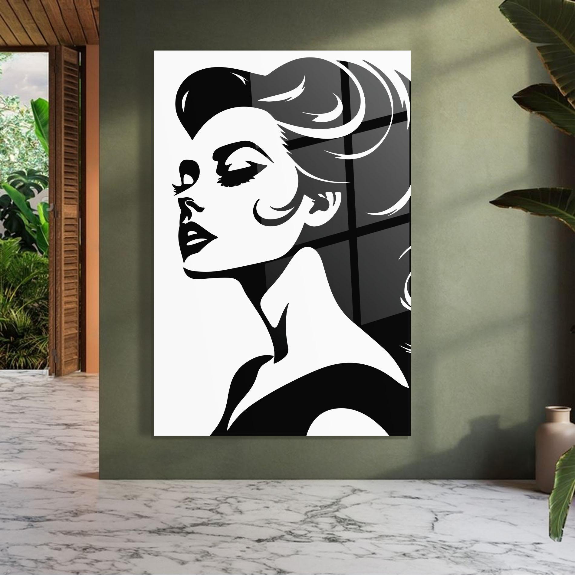 Tablou Sticla Eyeliner Shilouette mockup 7