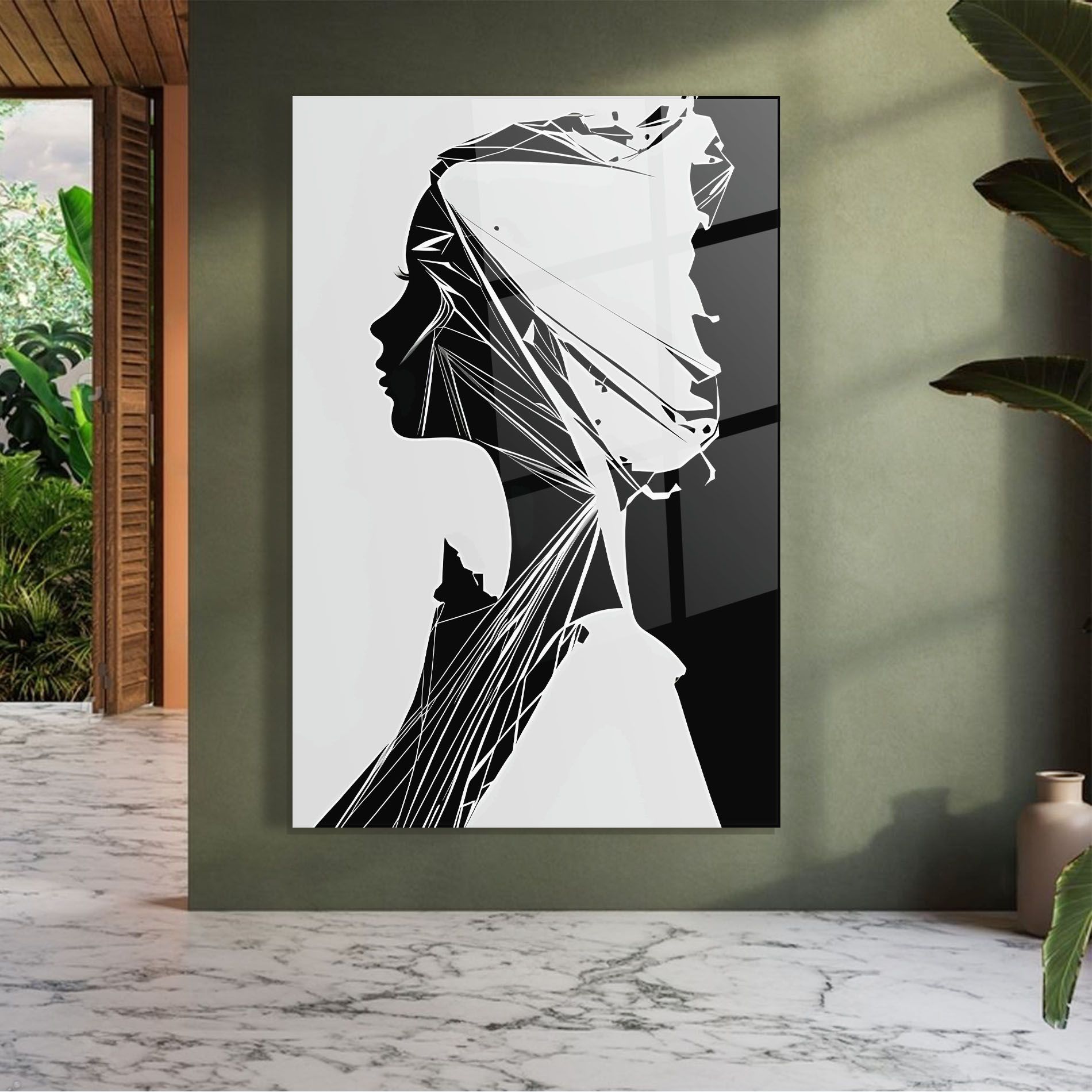 Girl Shilouette Art mockup 7