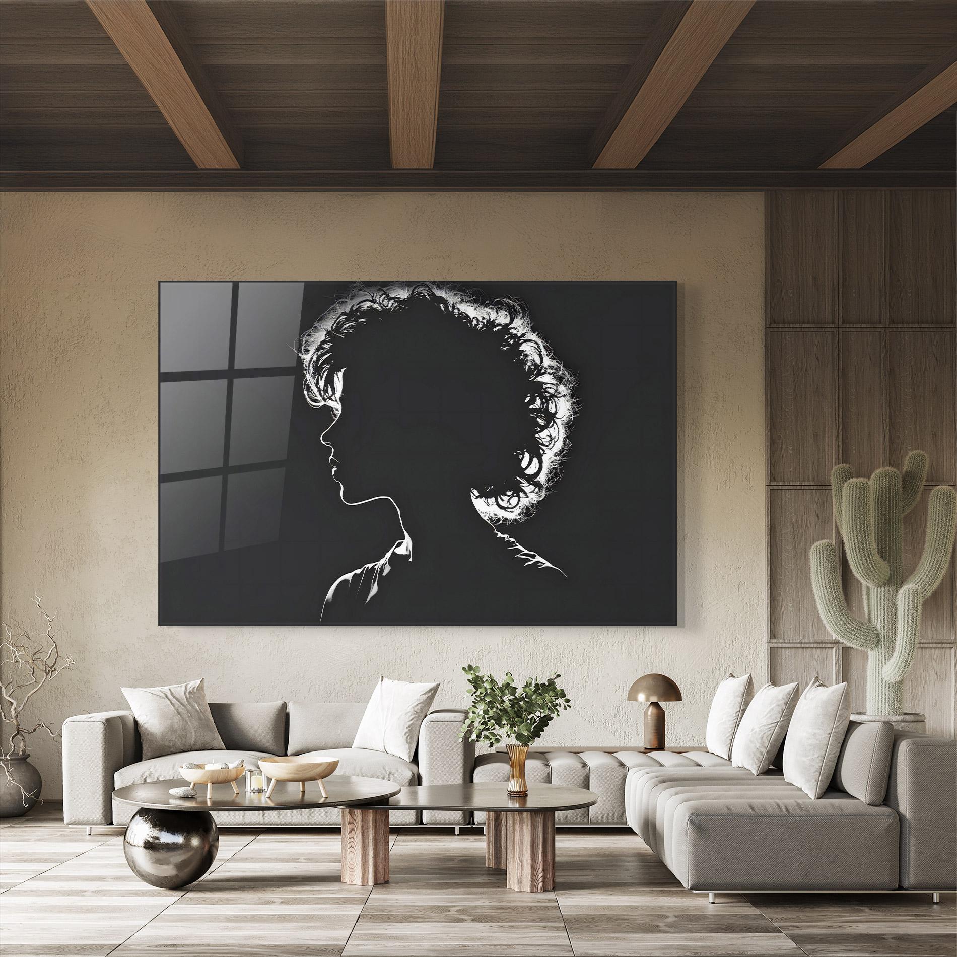 Tablou Sticla Digital Silhouette mockup 8