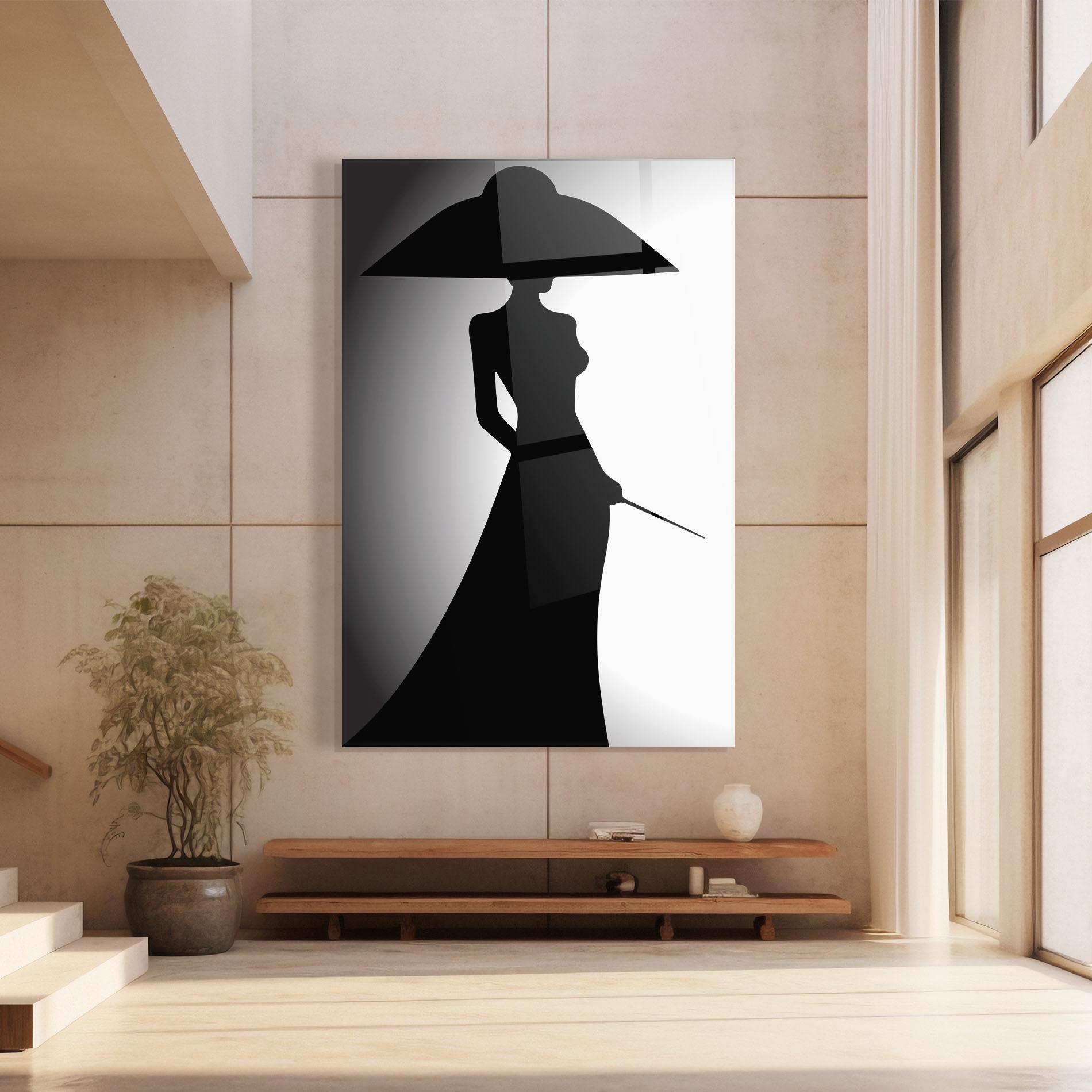 Tablou Sticla Big Hat Lady mockup 8