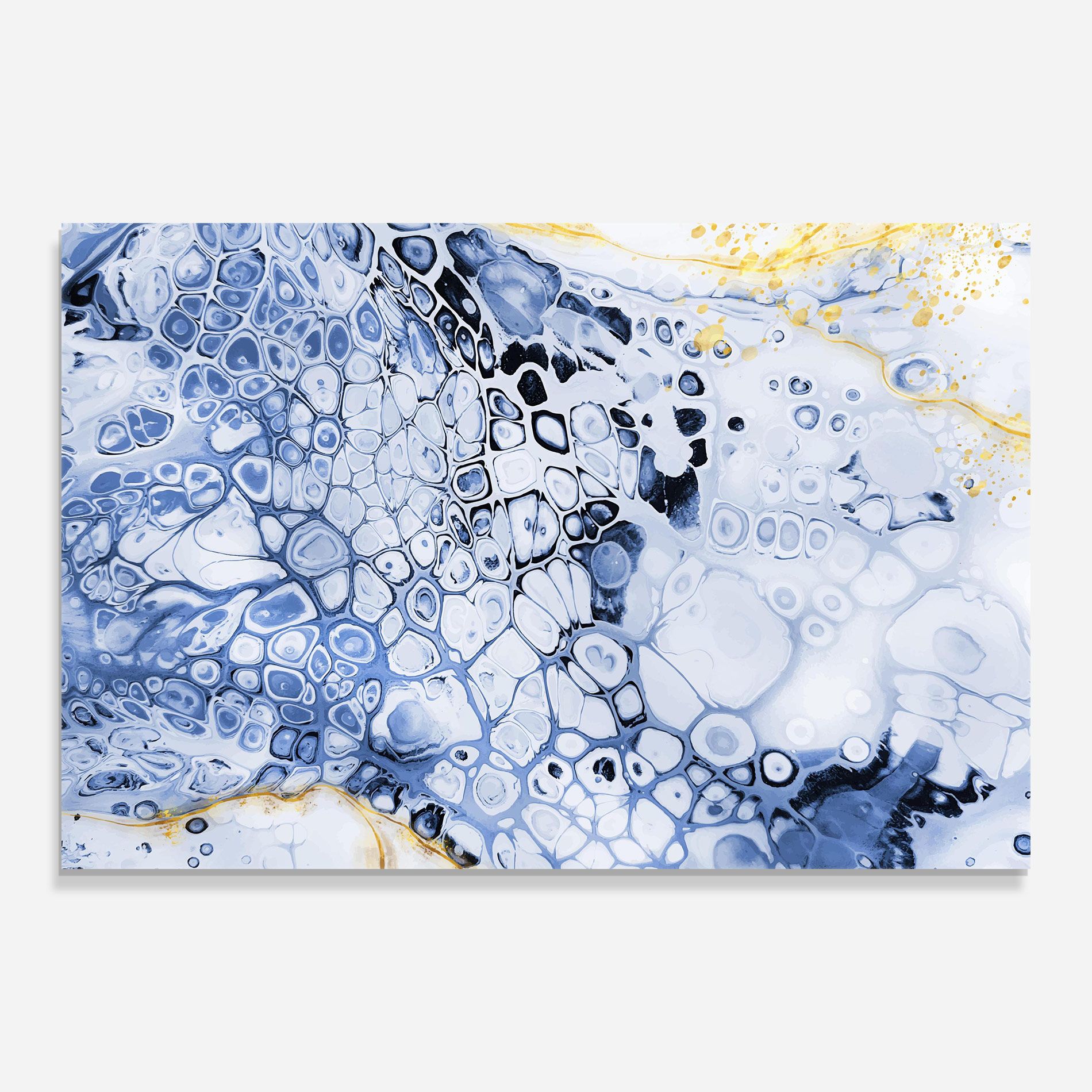Blue Yellow Water Art mockup 0