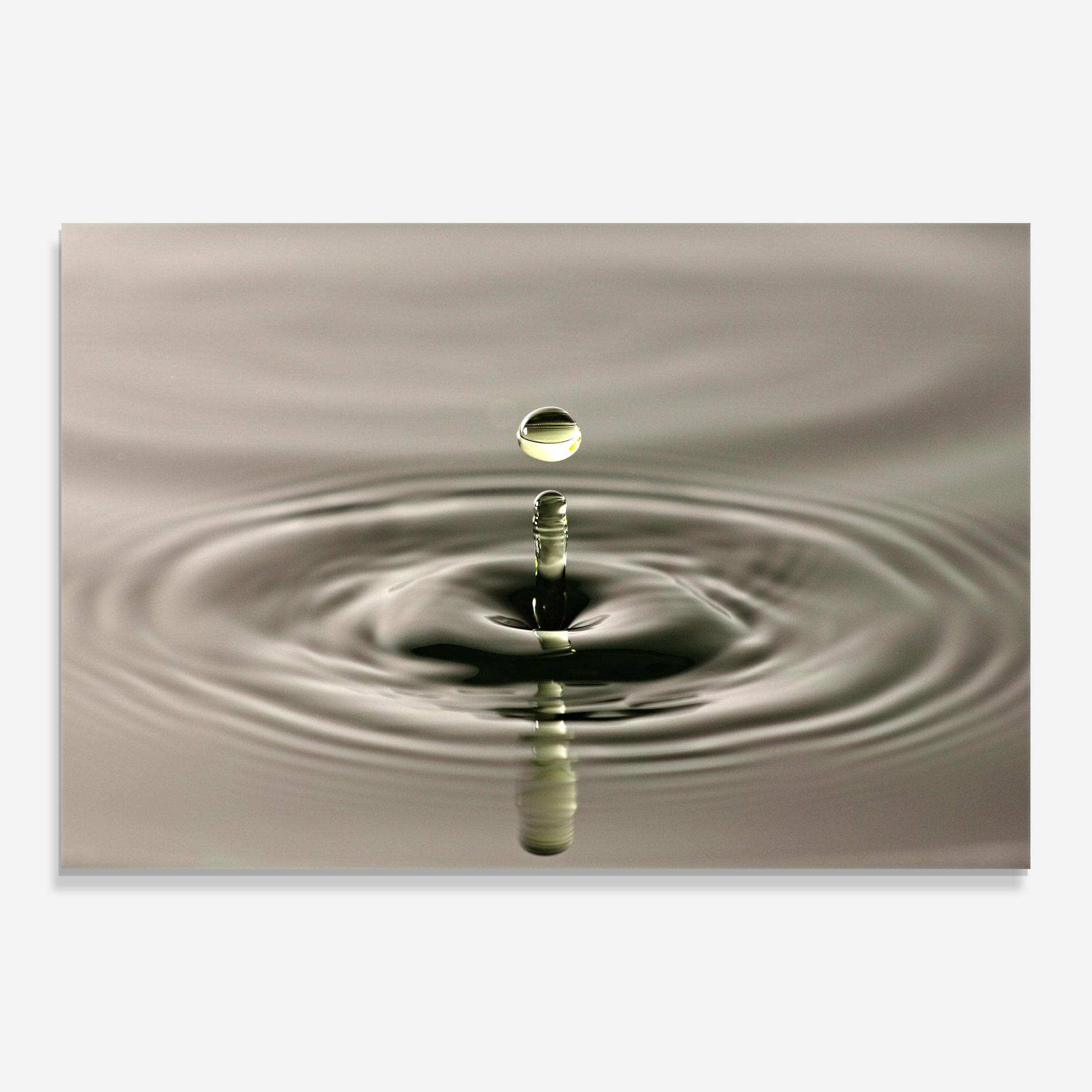 Tablou Sticla Green Water Drop mockup 0