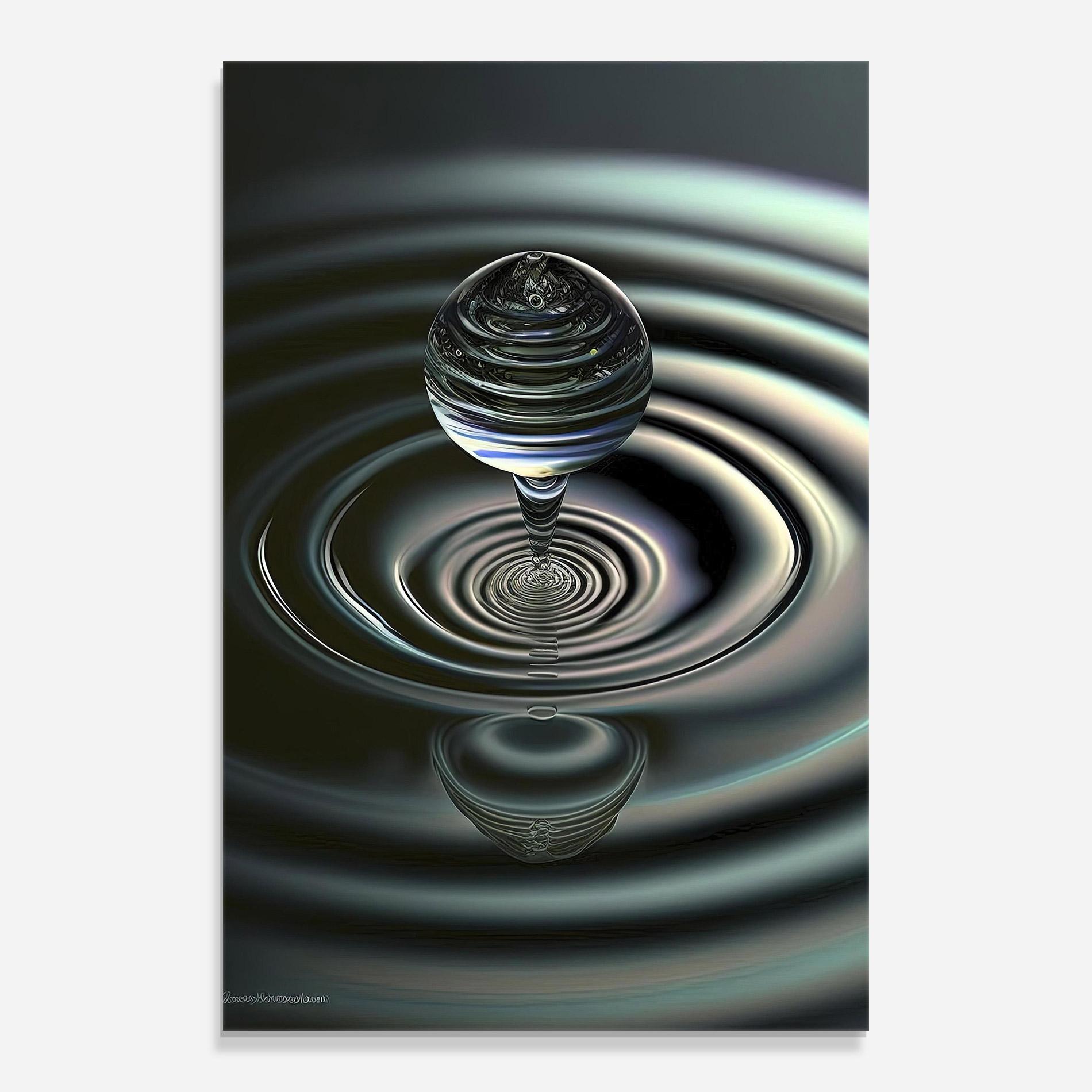 Tablou Sticla Beautiful Water Drop mockup 0