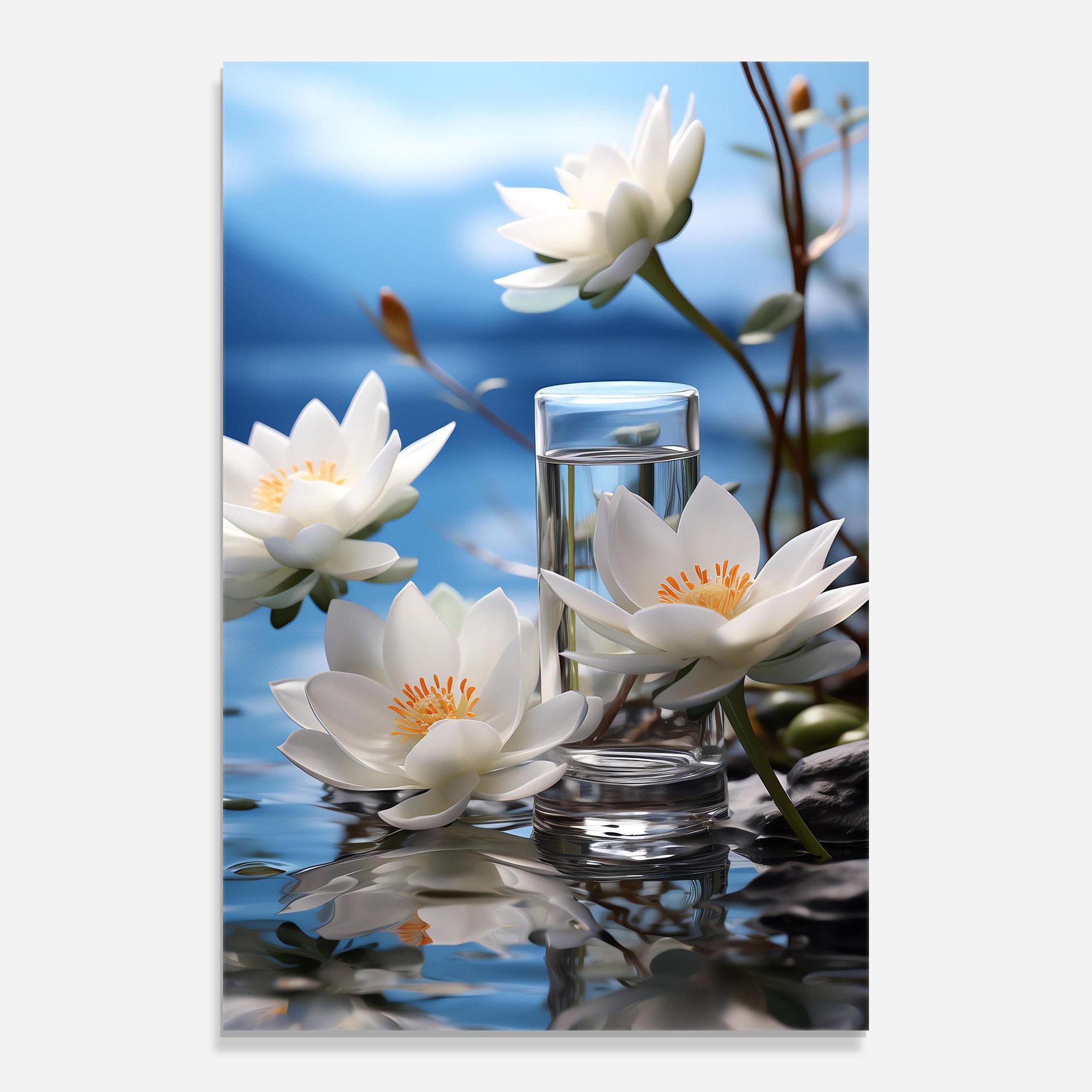 Flower Water Glass mockup 0