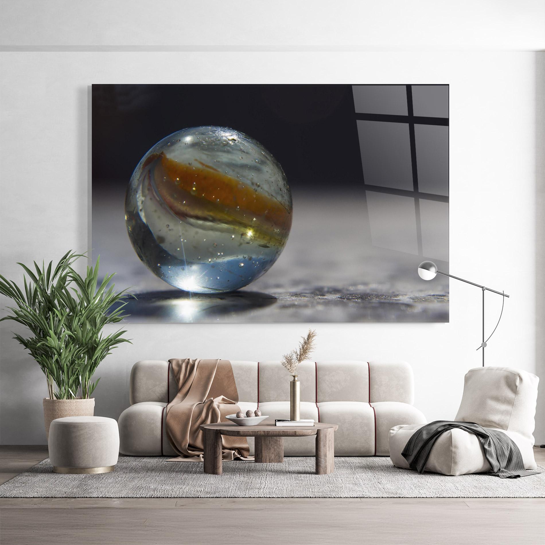 Tablou Sticla Colorful Glass Sphere mockup 9