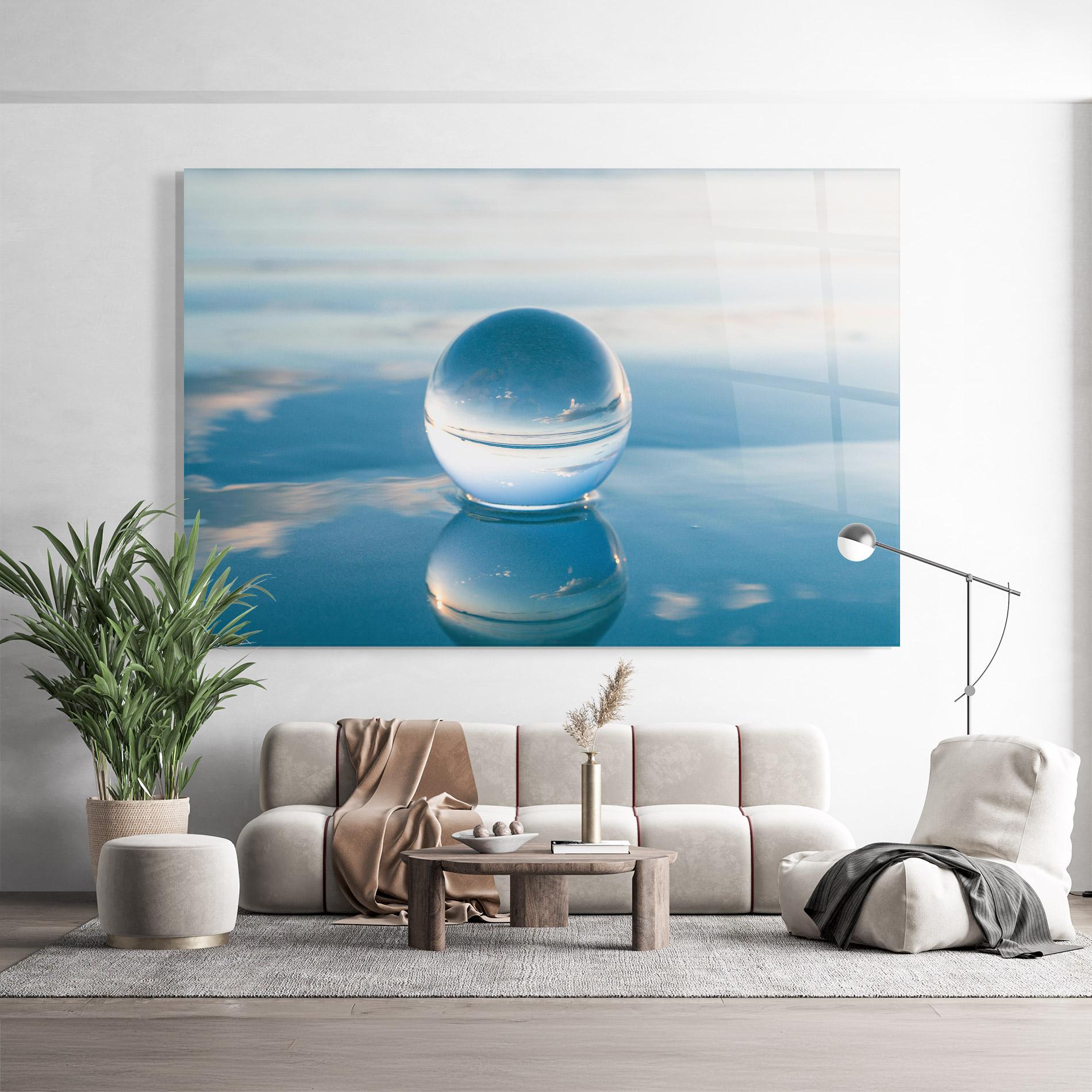 Tablou Sticla Crystal Ball Reflecting mockup 9