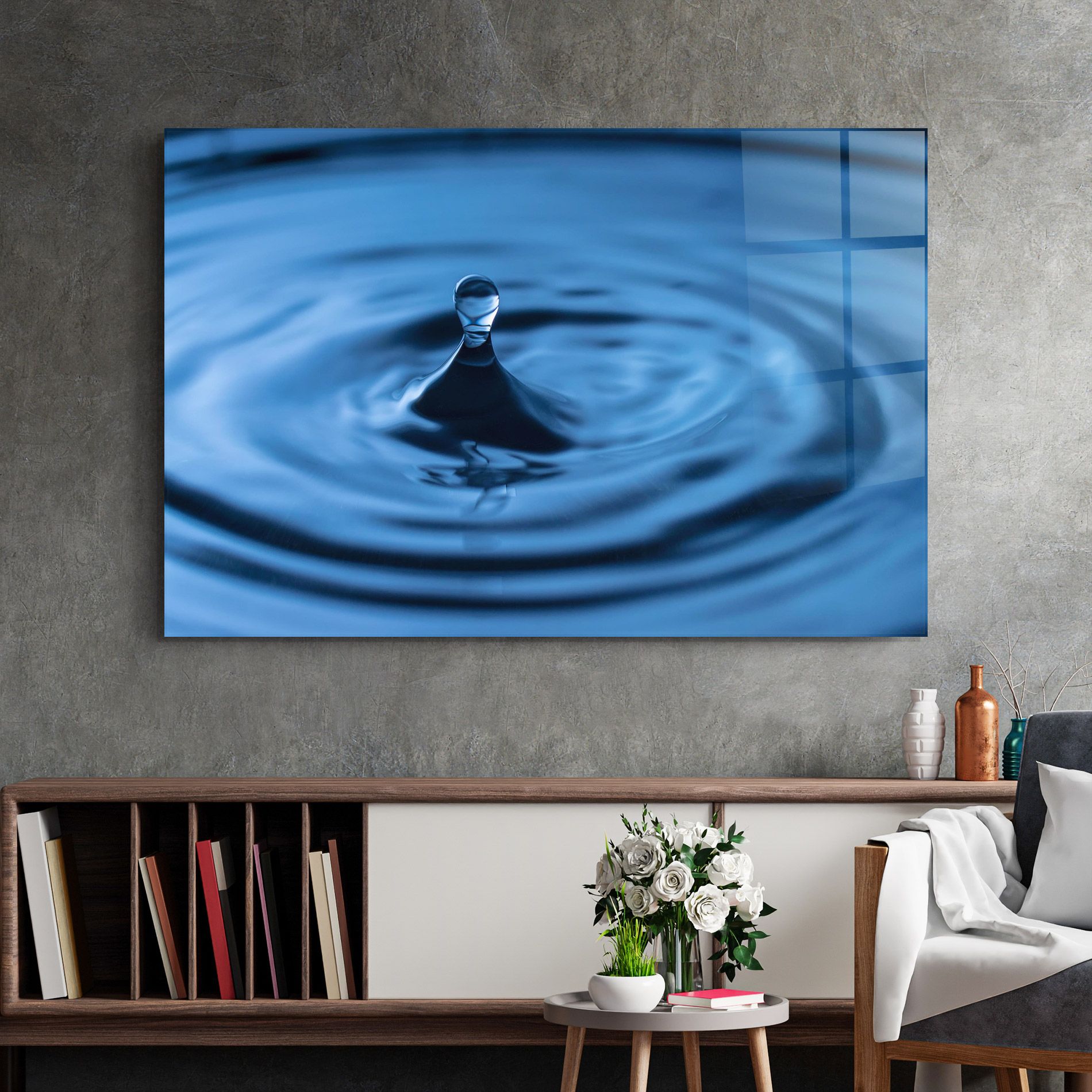 Blue Small Drop mockup 2