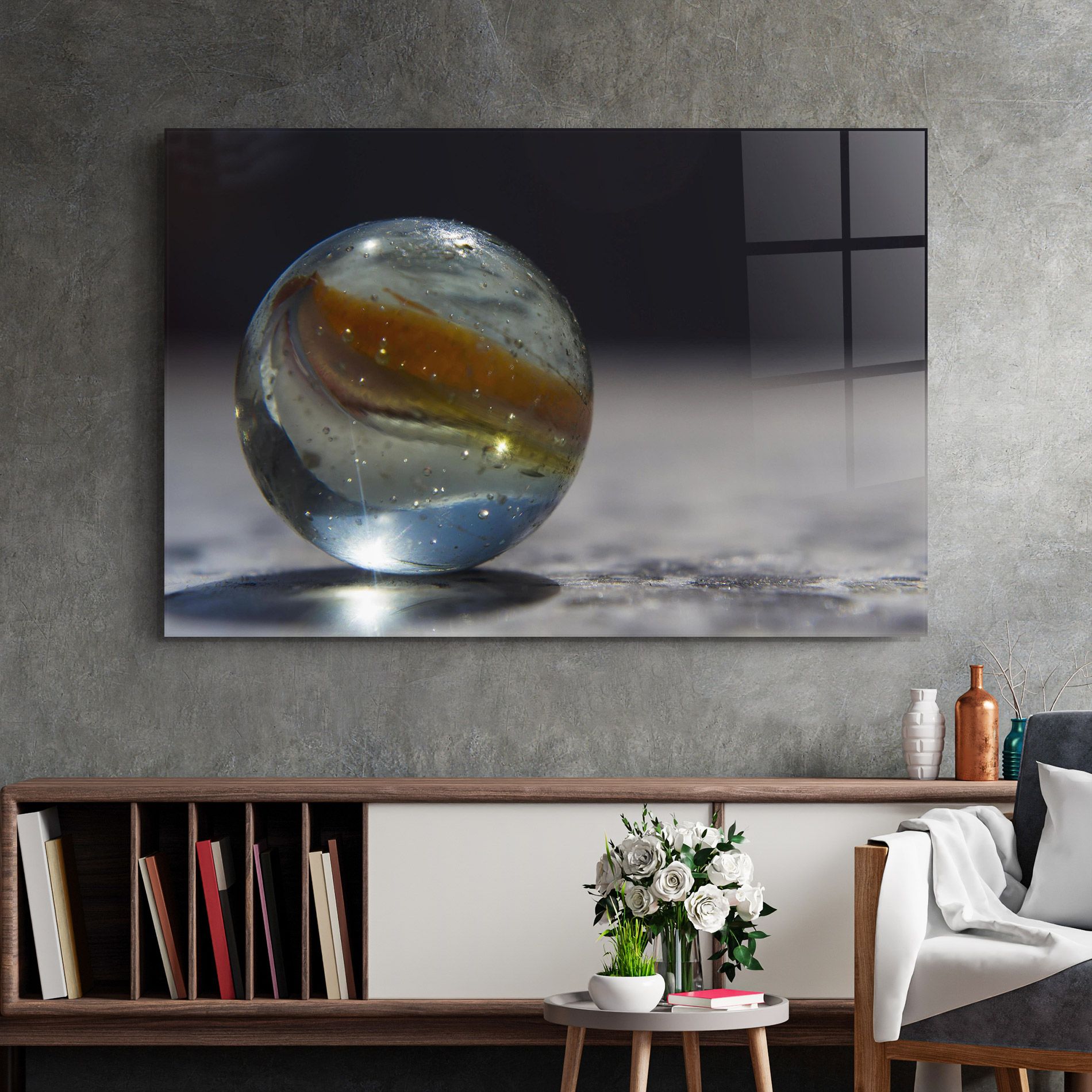 Colorful Glass Sphere mockup 2