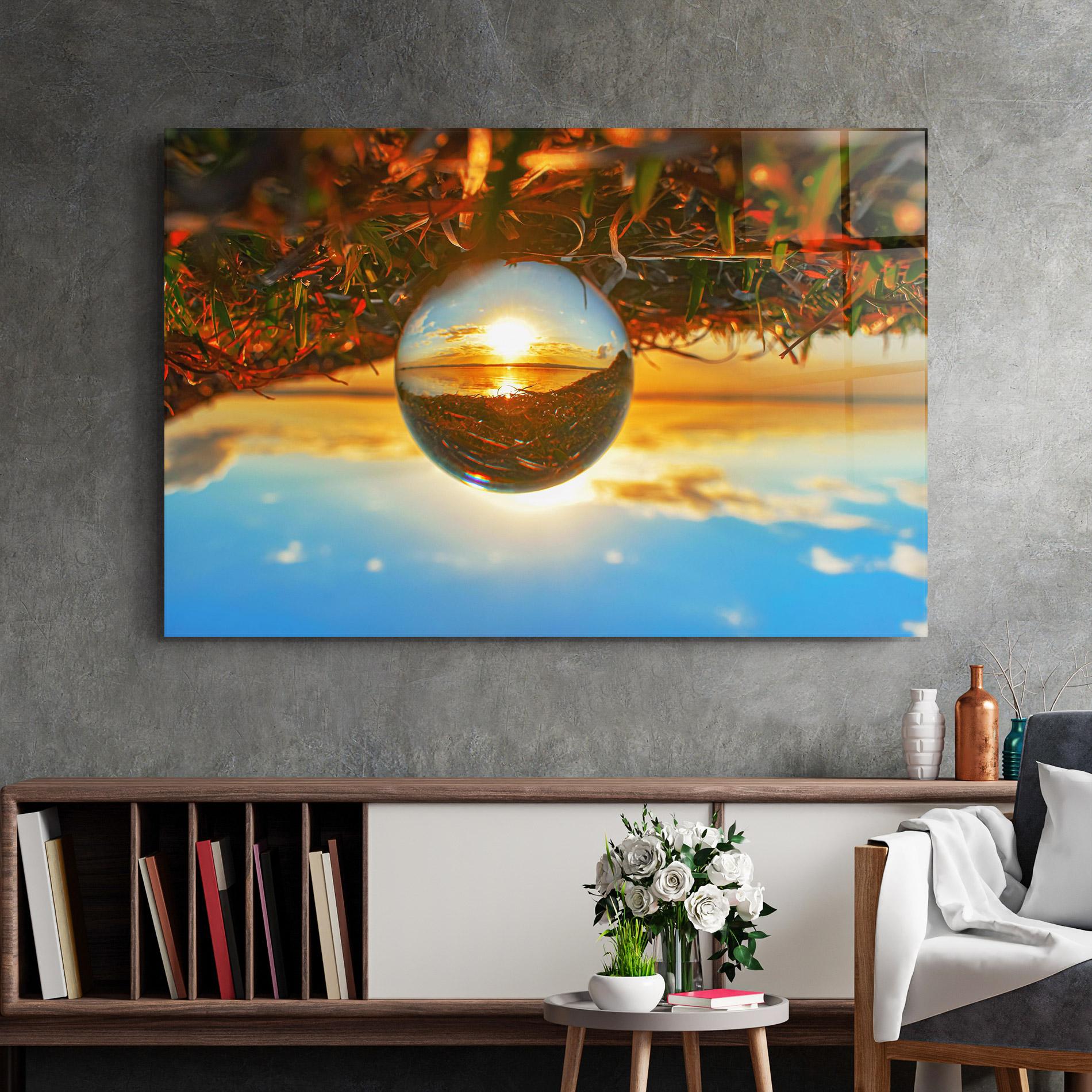 Tablou Sticla Creative Crystal Ball mockup 2