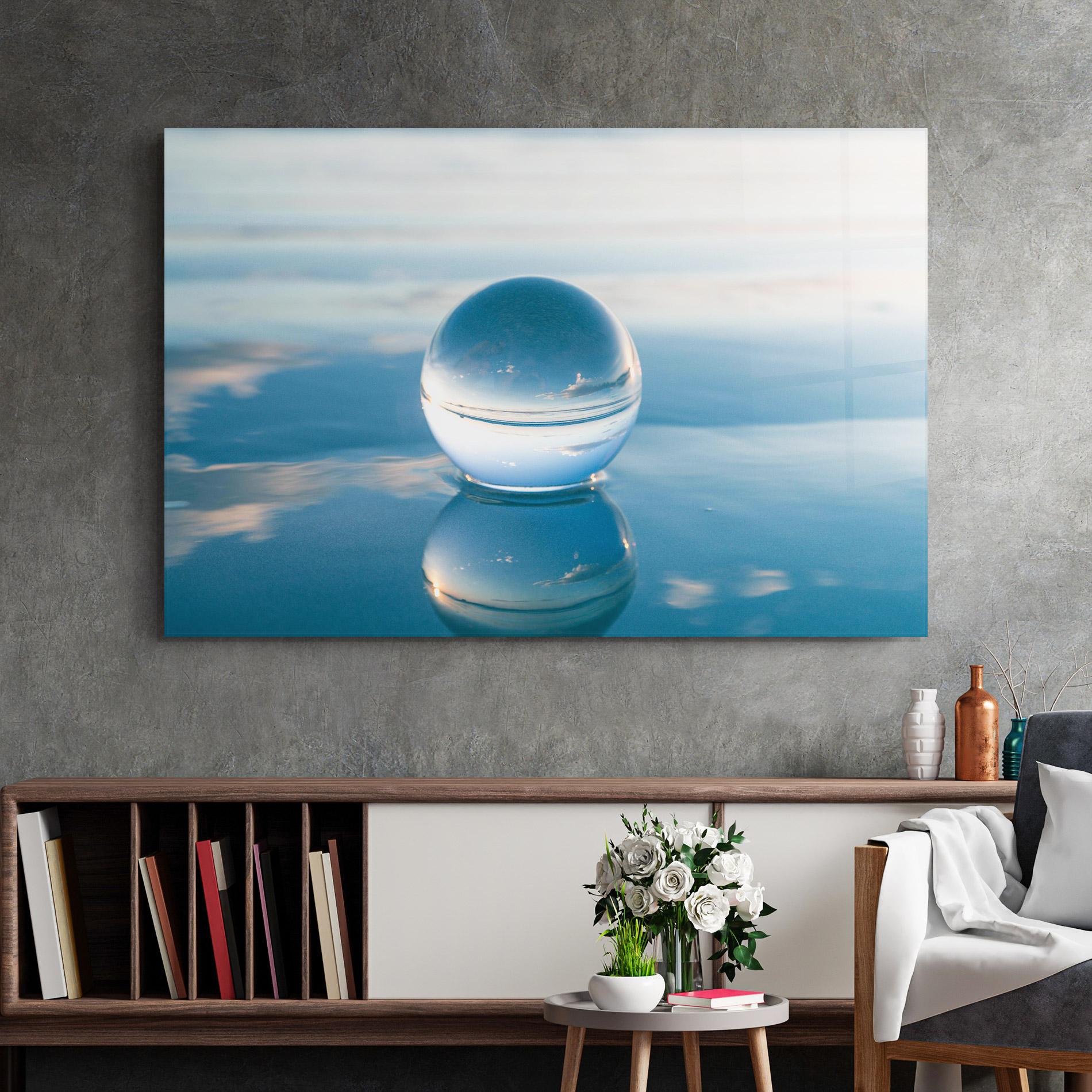 Tablou Sticla Crystal Ball Reflecting mockup 2