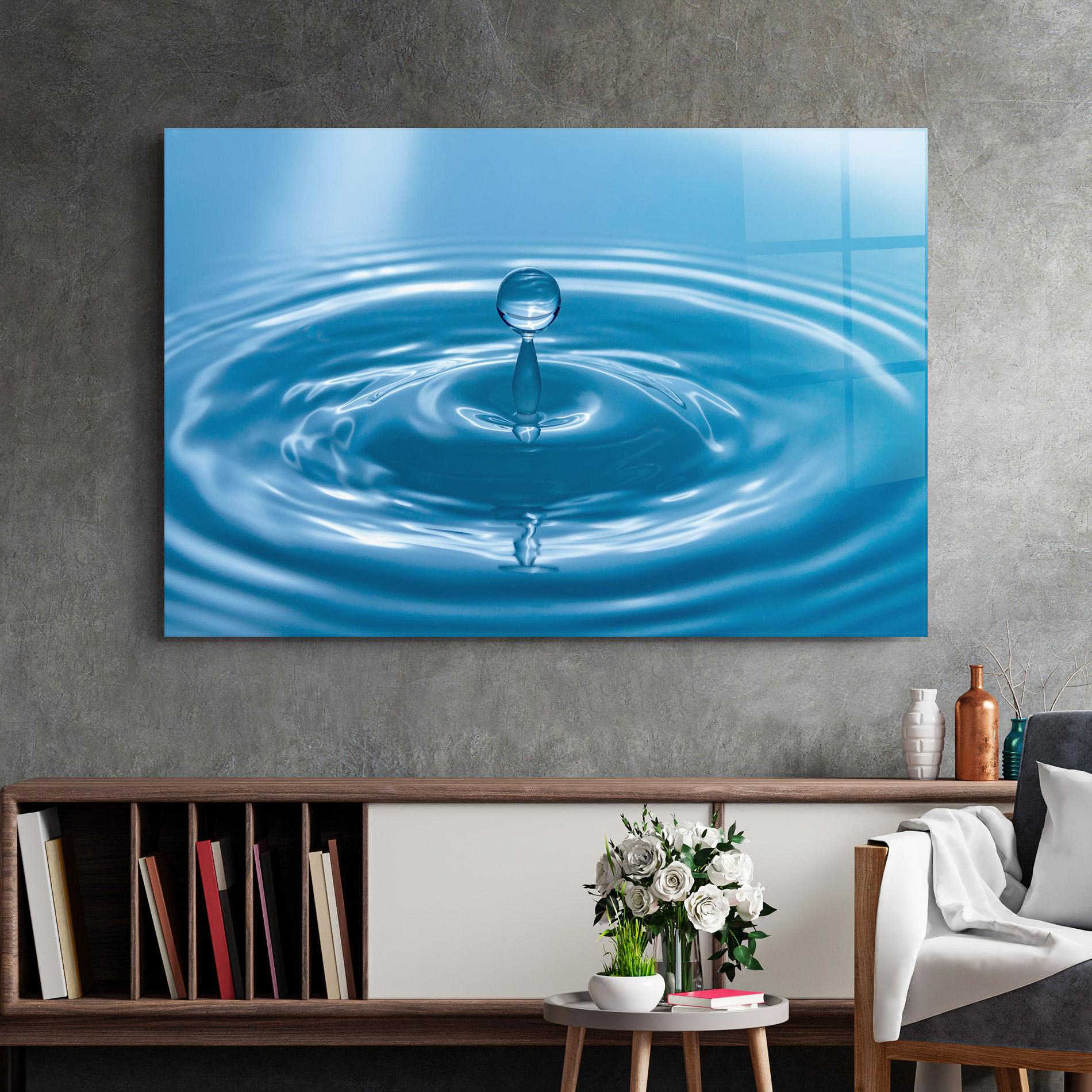Tablou Sticla Drop Close Up mockup 2