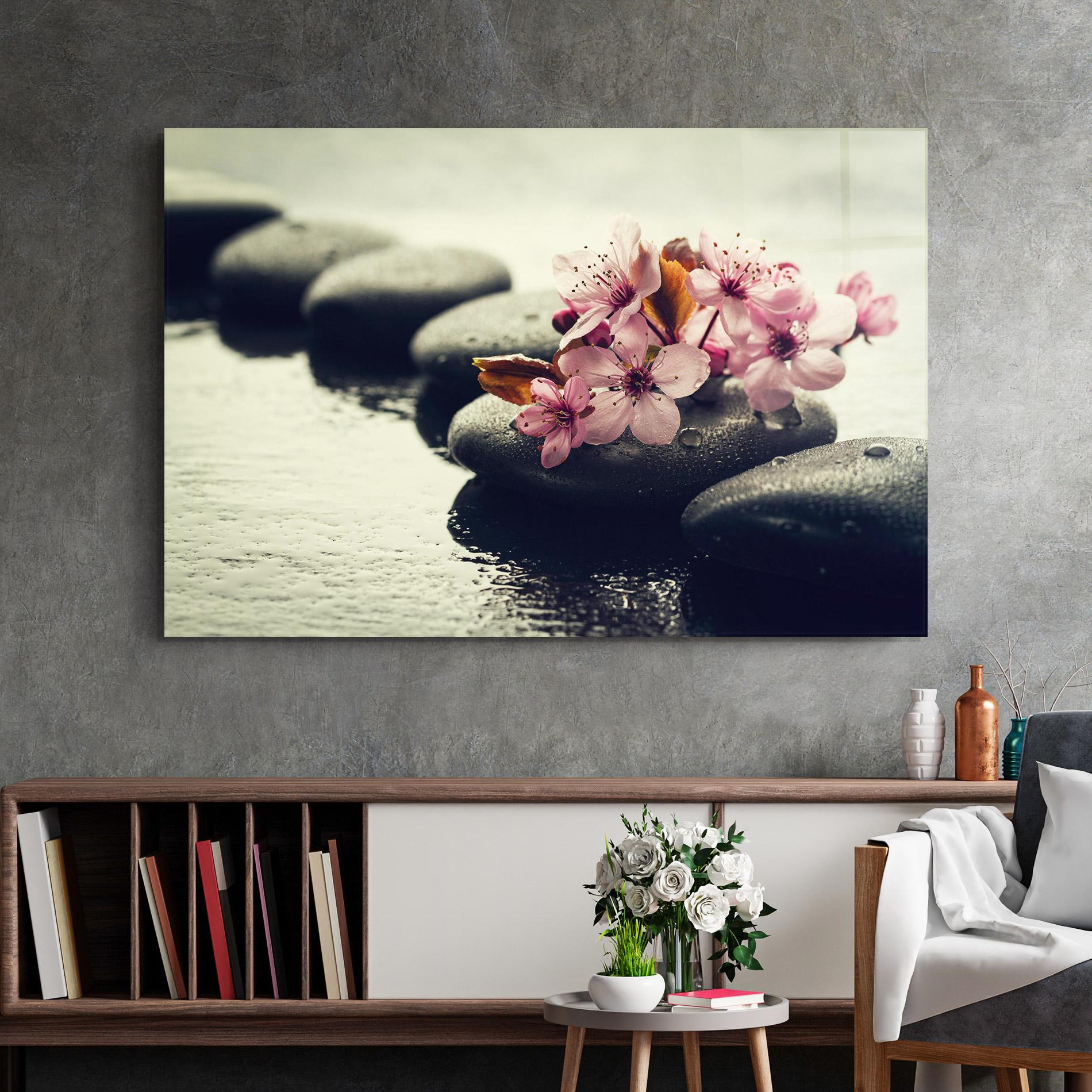 Tablou Sticla Hot Spa Flowers mockup 2