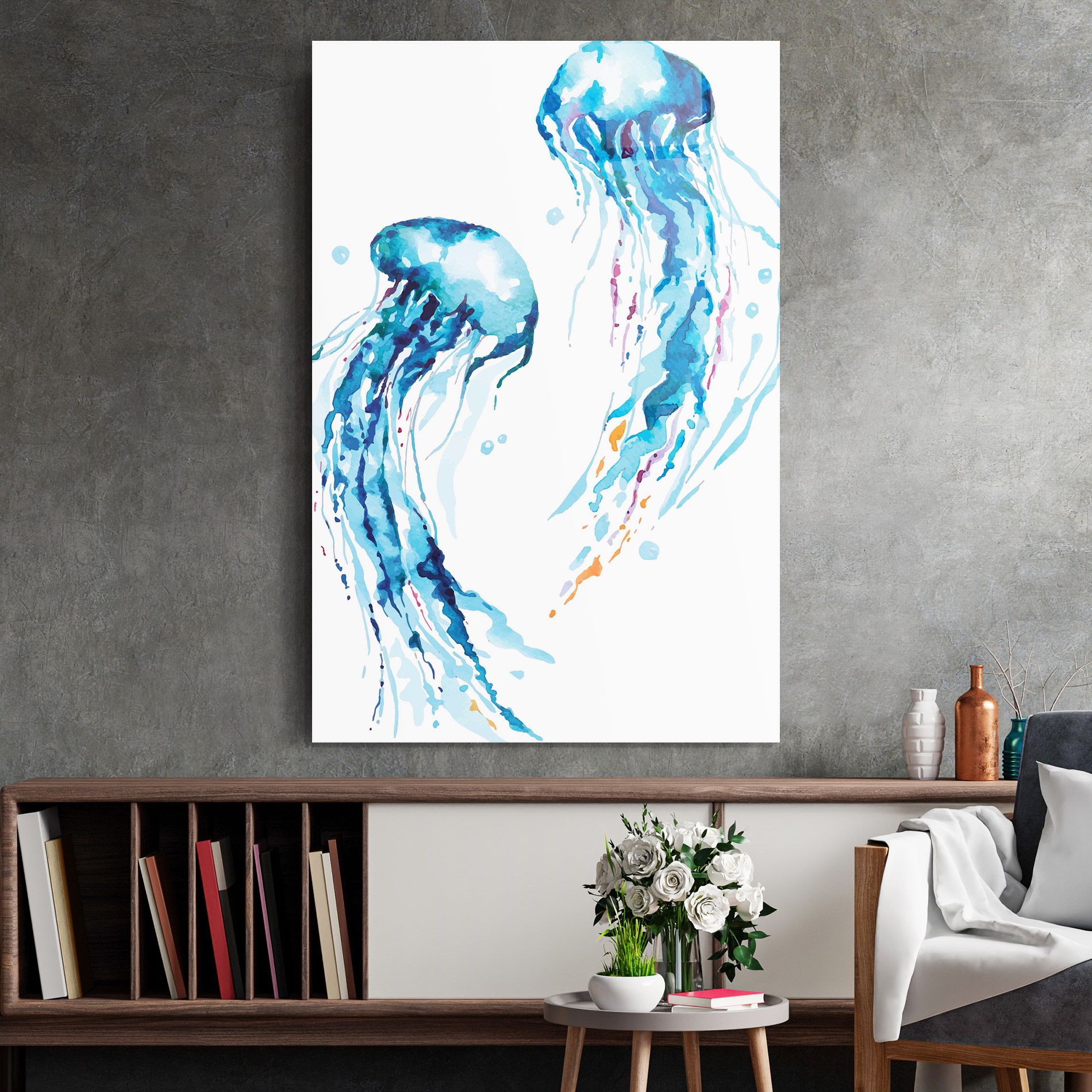 Jellyfish Watercolor mockup 2