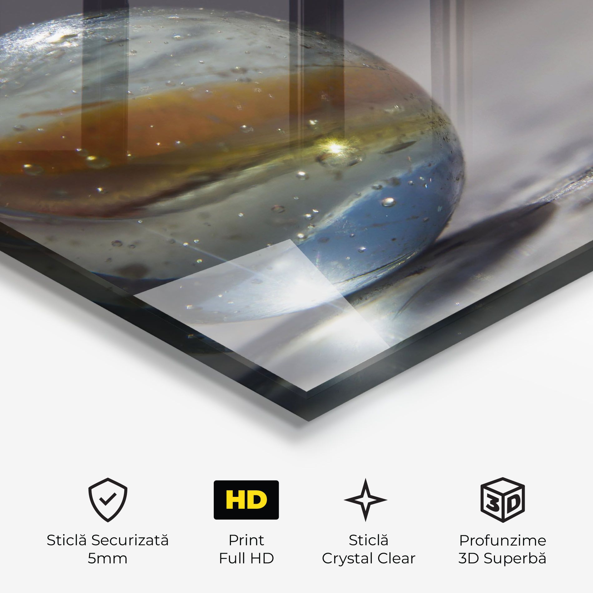 Colorful Glass Sphere mockup 3