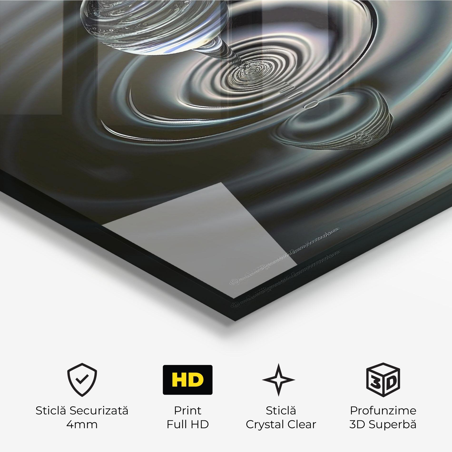 Tablou Sticla Beautiful Water Drop mockup 3