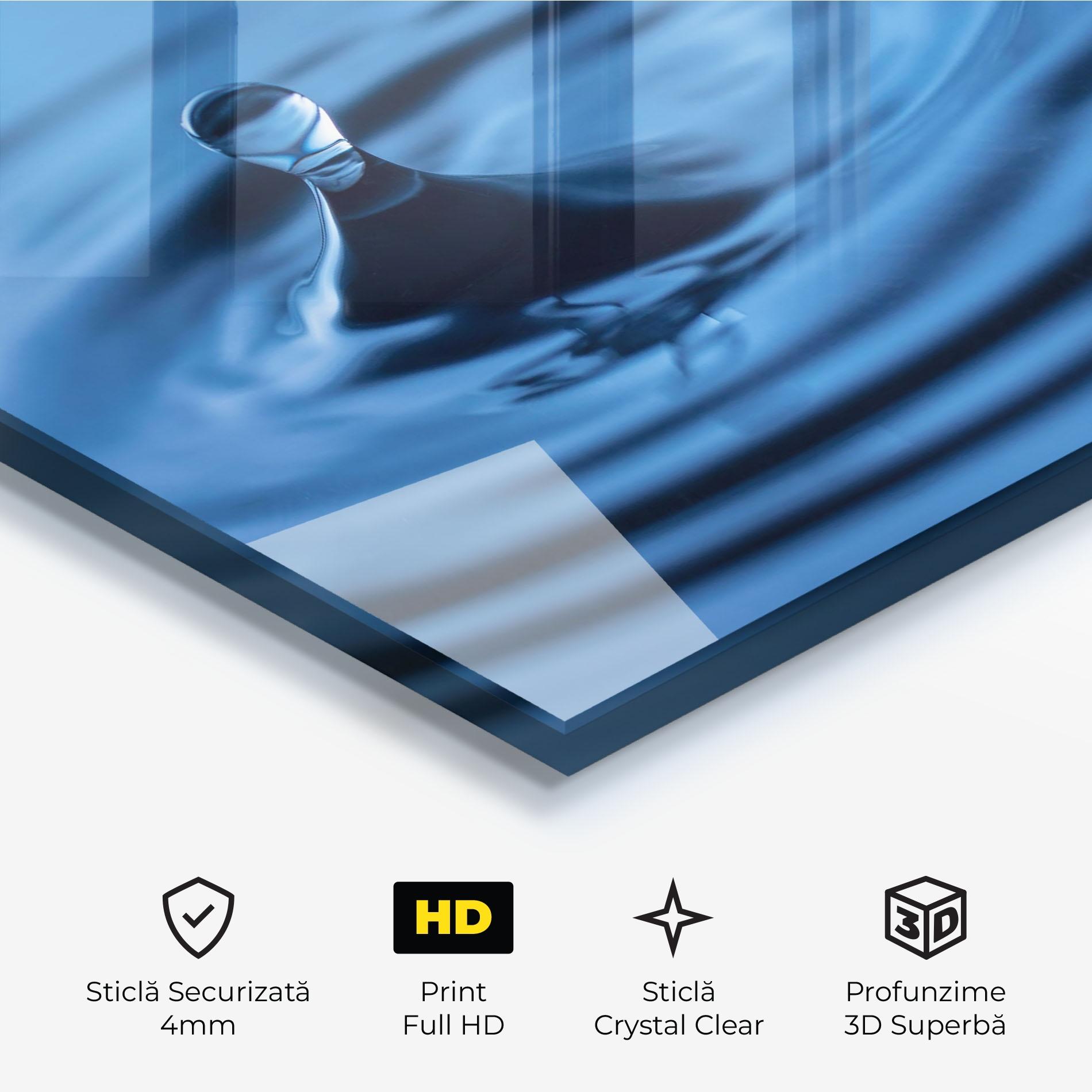 Tablou Sticla Blue Small Drop mockup 3