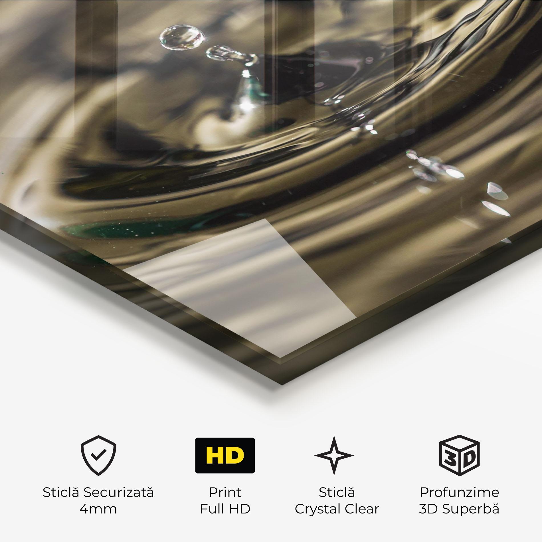 Tablou Sticla Brown Water Drop mockup 3
