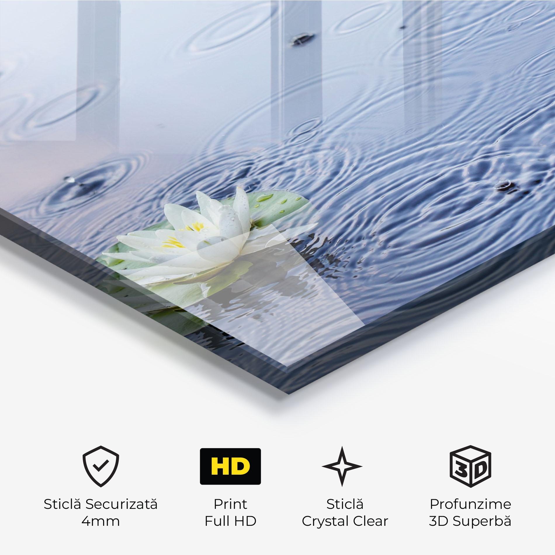 Tablou Sticla Clear Lake Rain mockup 3