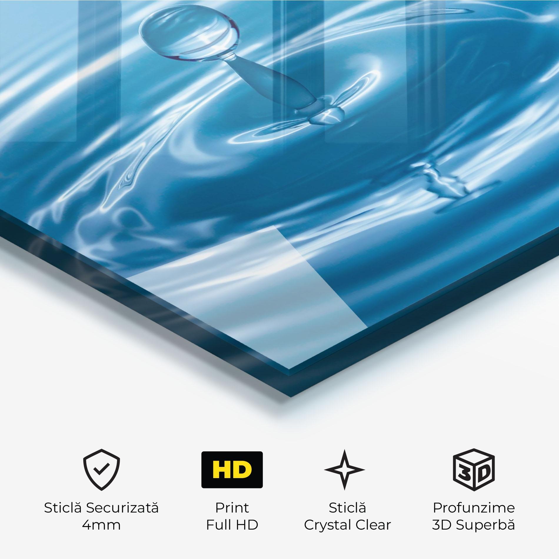 Tablou Sticla Drop Close Up mockup 3