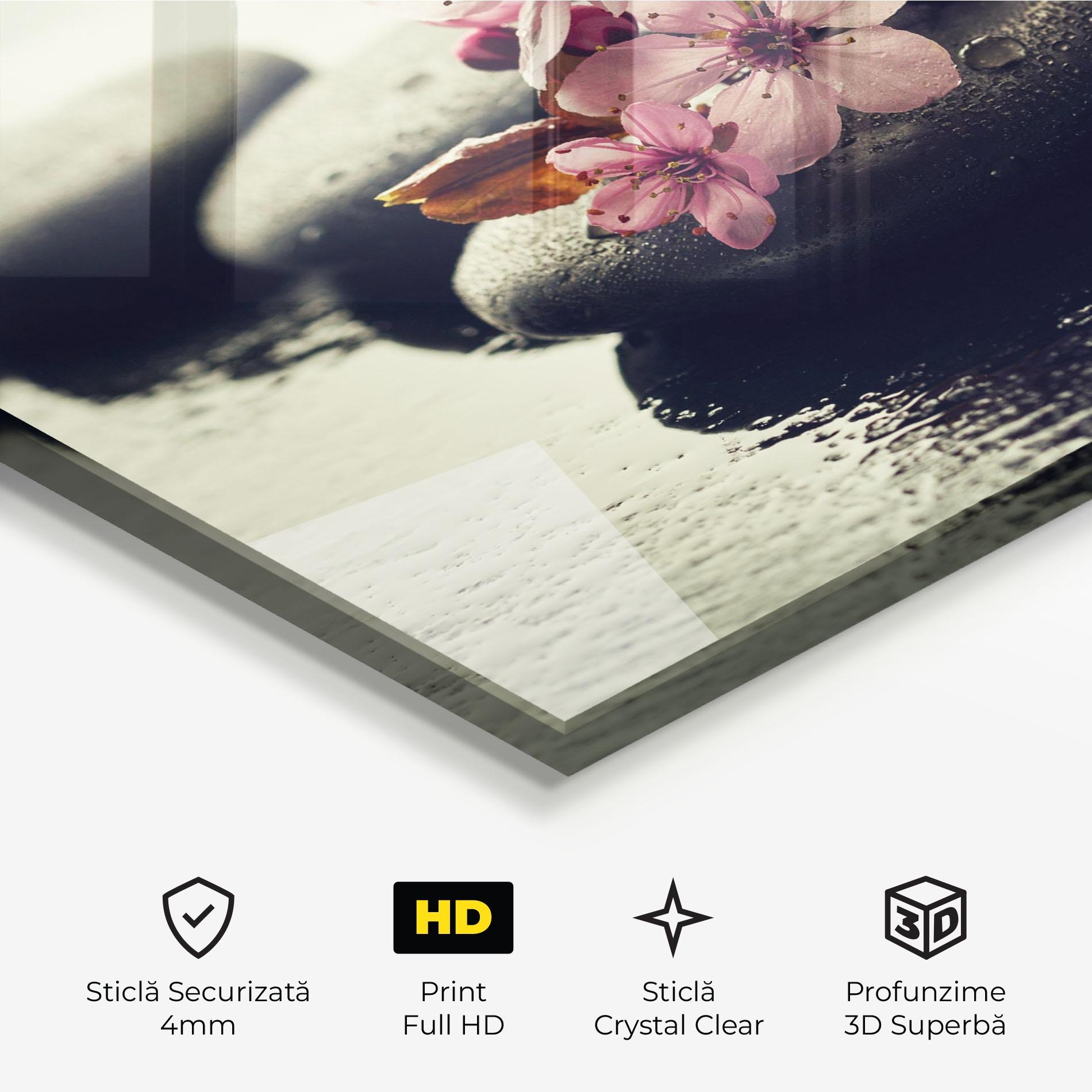 Tablou Sticla Hot Spa Flowers mockup 3