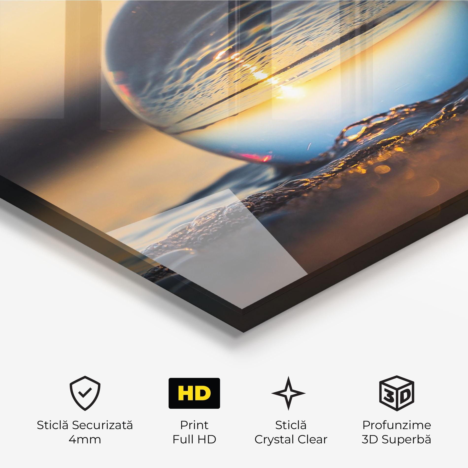 Tablou Sticla Water Bubble Reflecting mockup 3