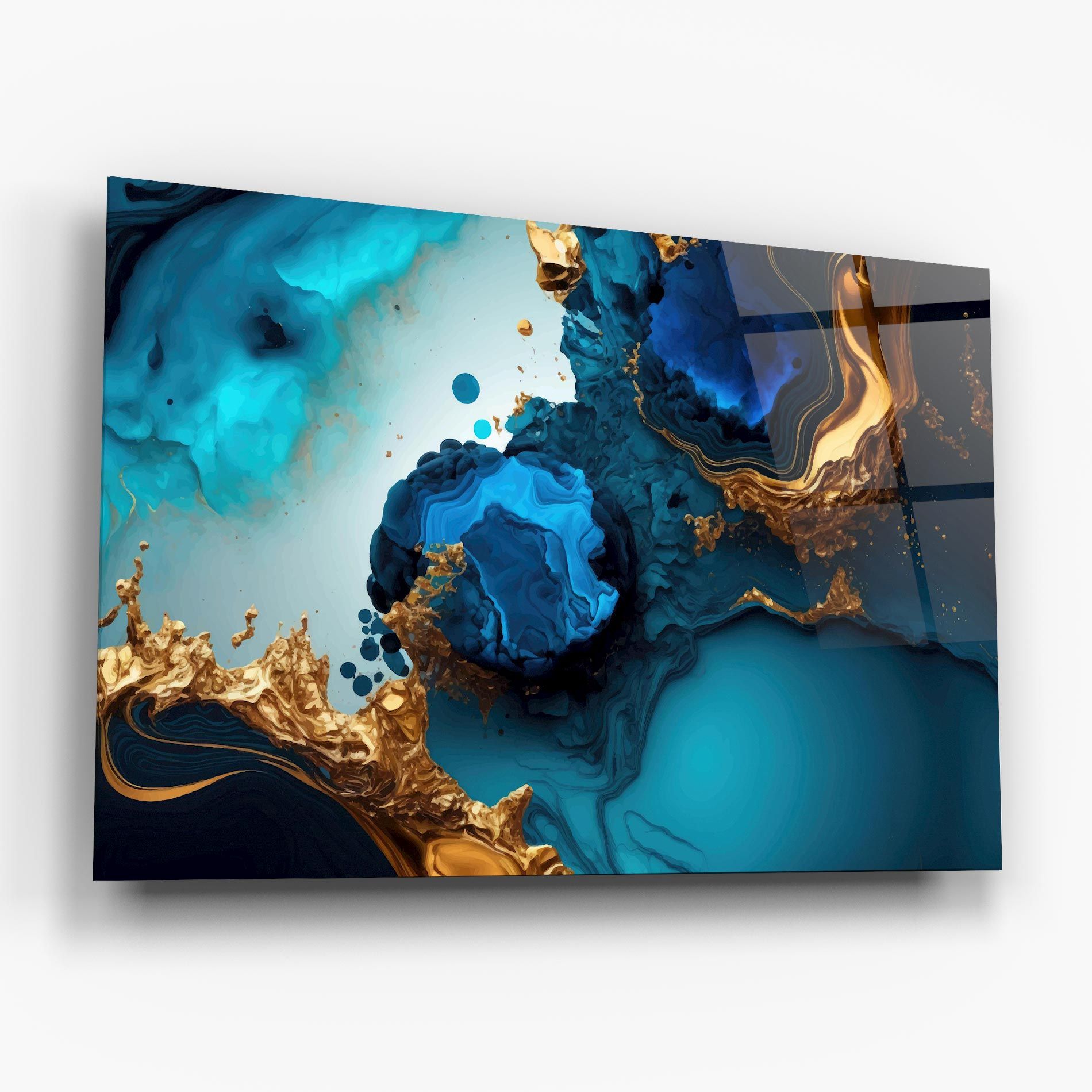 Blue Gold Wave mockup 6