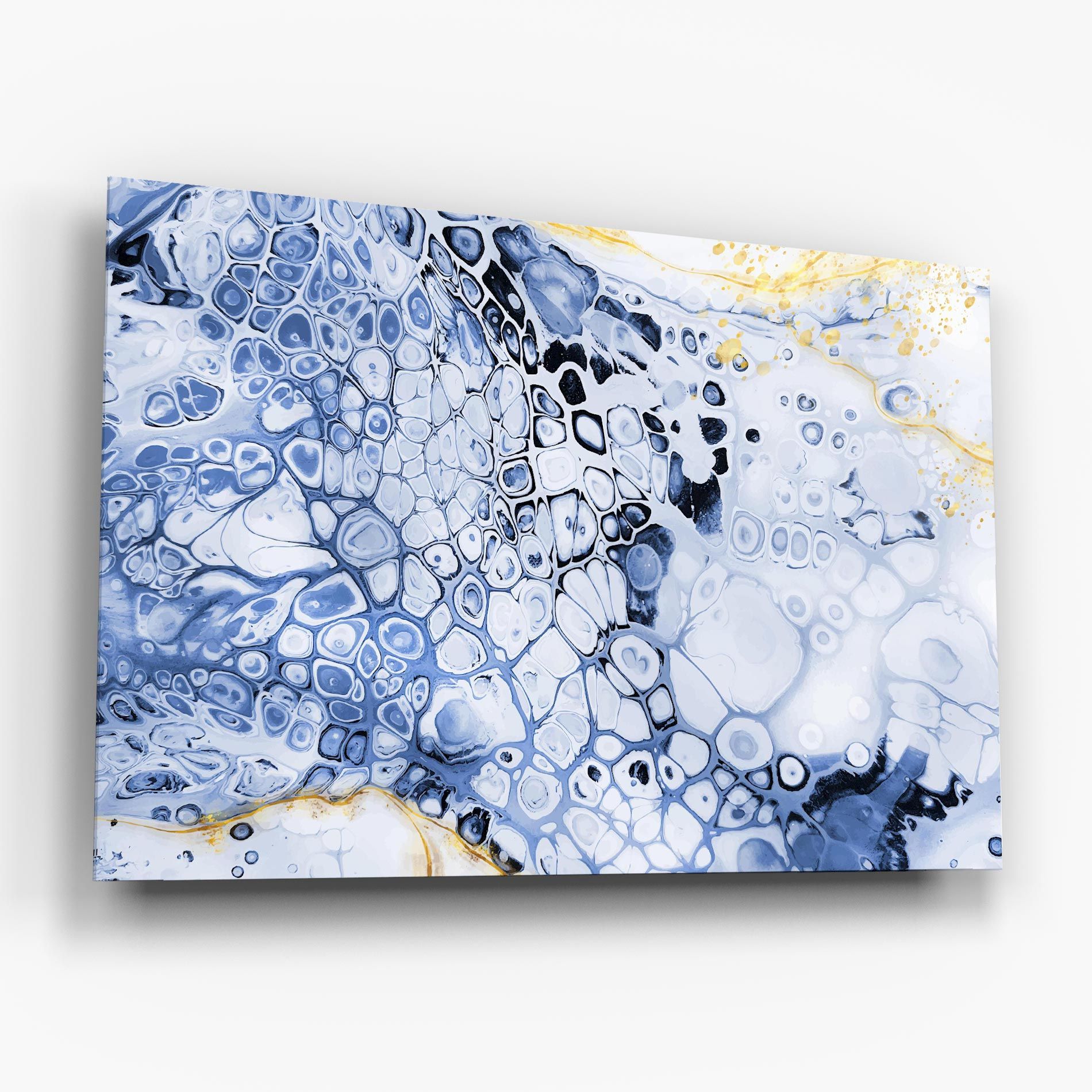 Blue Yellow Water Art mockup 6