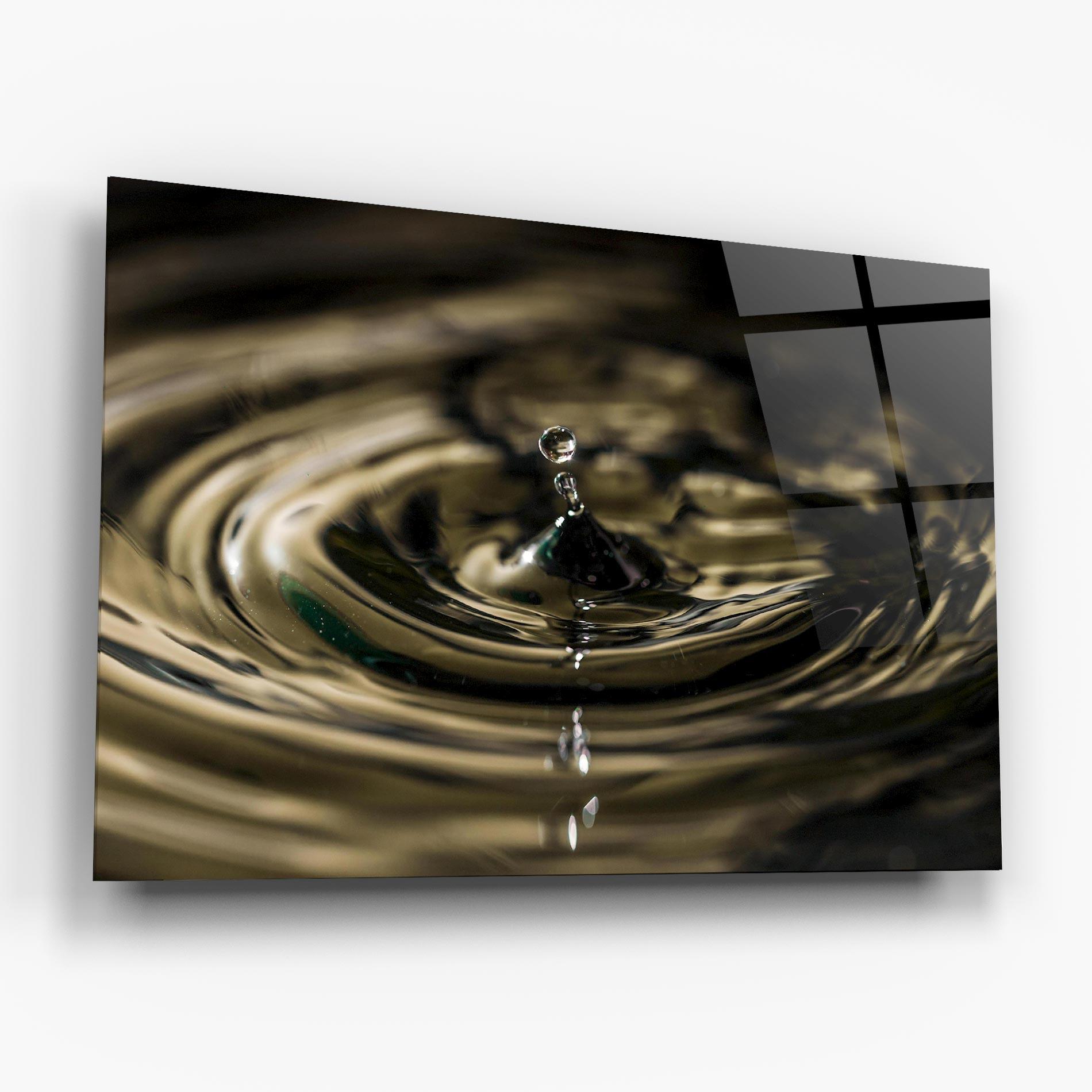 Tablou Sticla Brown Water Drop mockup 6