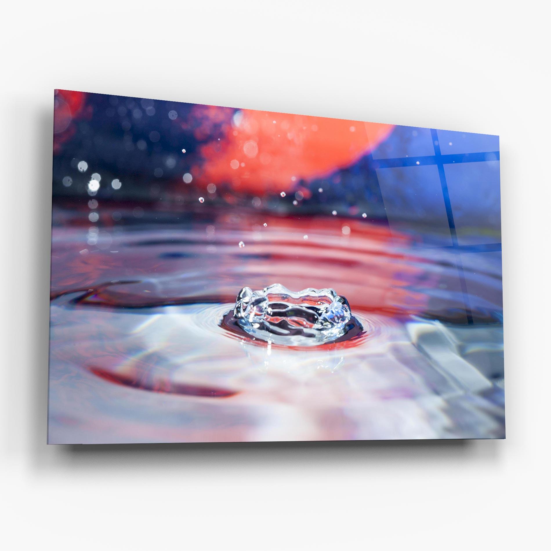 Tablou Sticla Colorful Water Surface mockup 6
