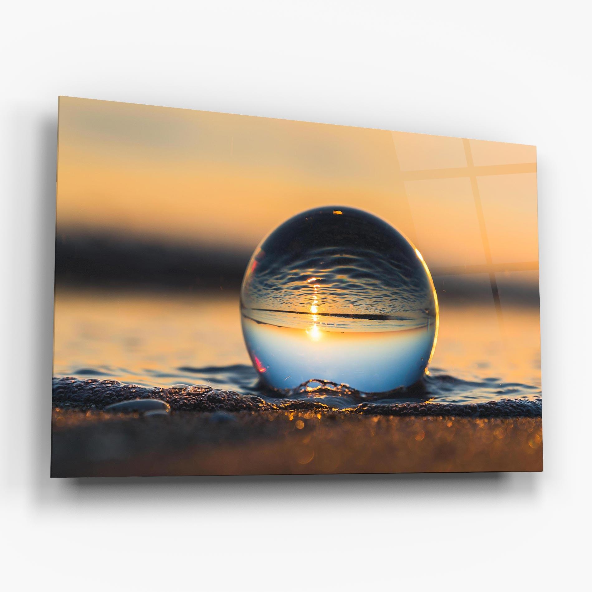 Tablou Sticla Water Bubble Reflecting mockup 6
