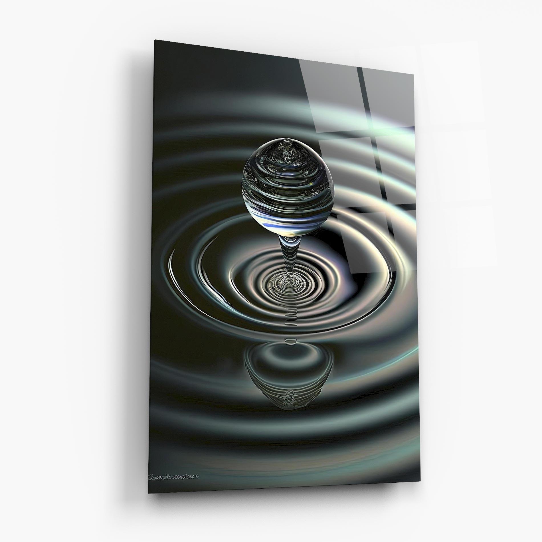 Tablou Sticla Beautiful Water Drop mockup 6